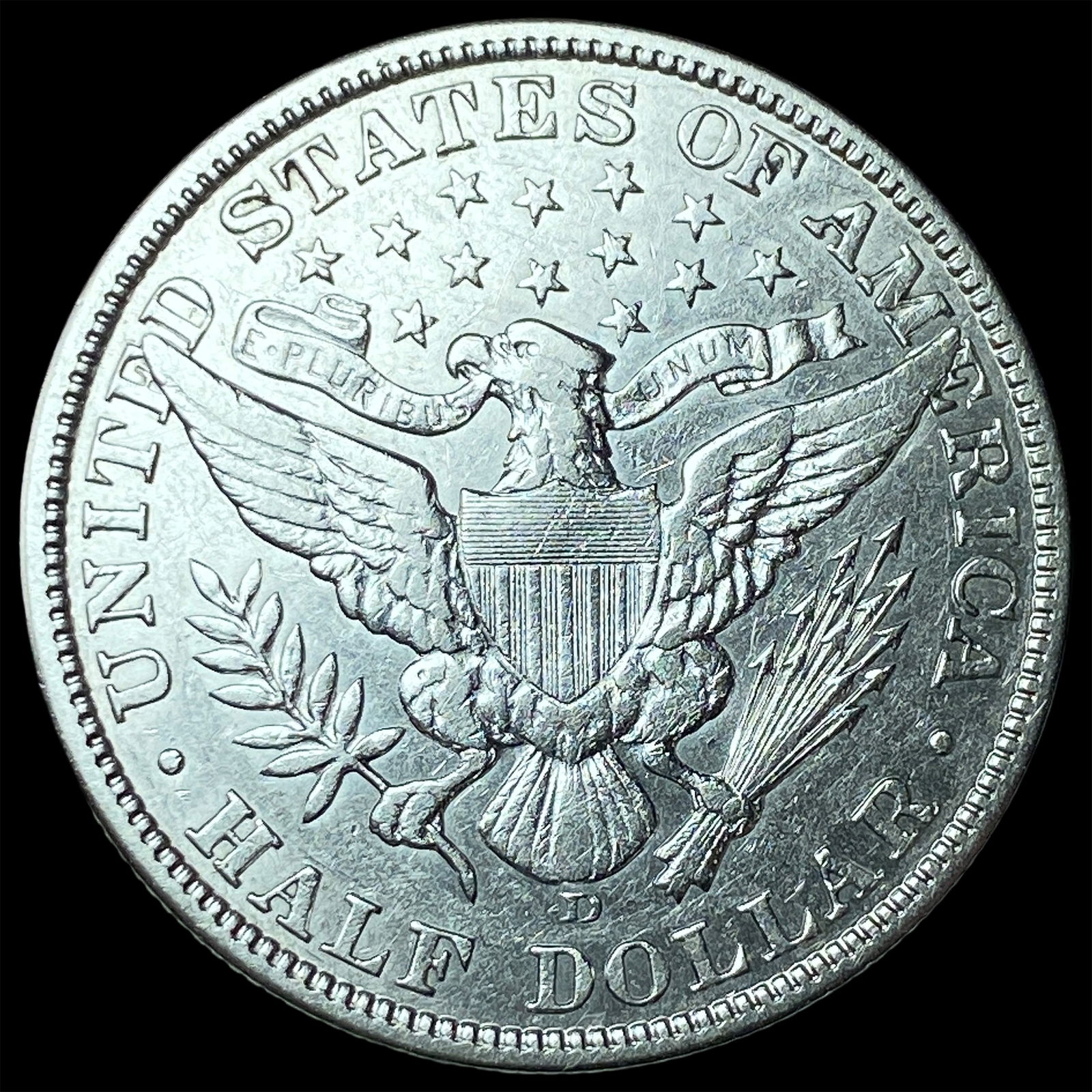 1911-D Silver Barber Half Dollar NEARLY UNCIRCULATED - 2