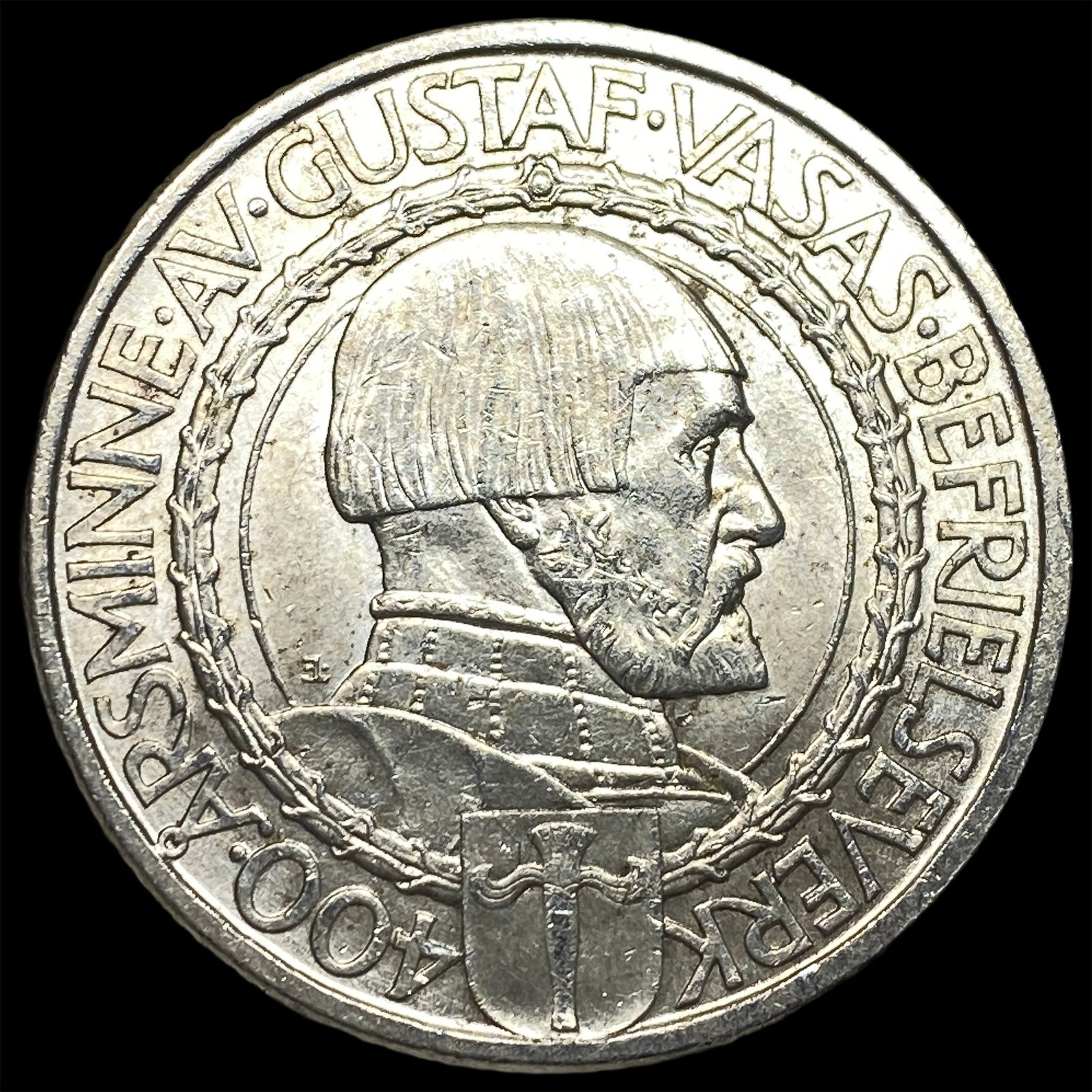 1921 Sweden Silver 2 Kroner UNCIRCULATED: 1921 Sweden Silver 2 Kroner UNCIRCULATED