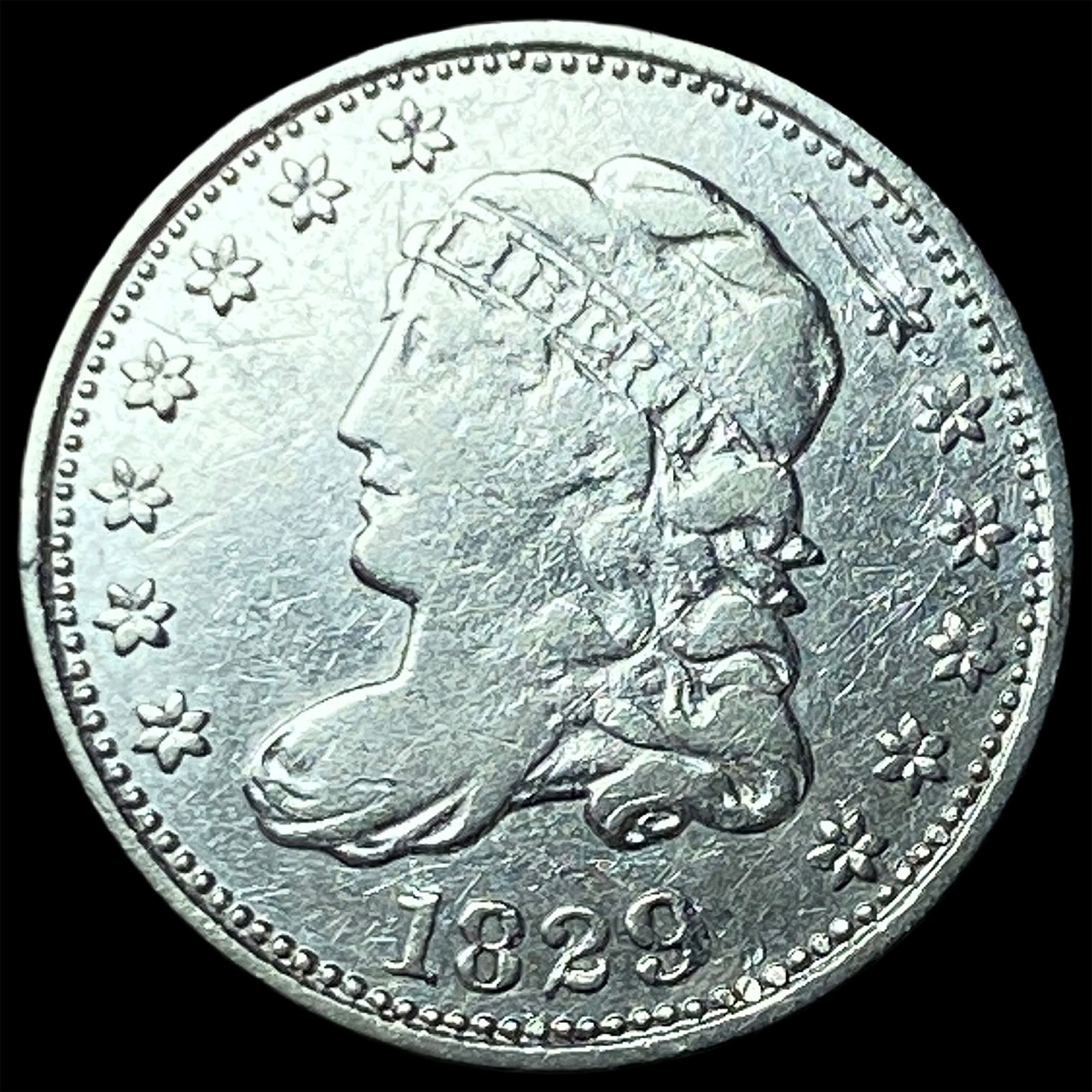 1829 Silver Capped Bust Half Dime LIGHTLY CIRCULATED (1 of 2)