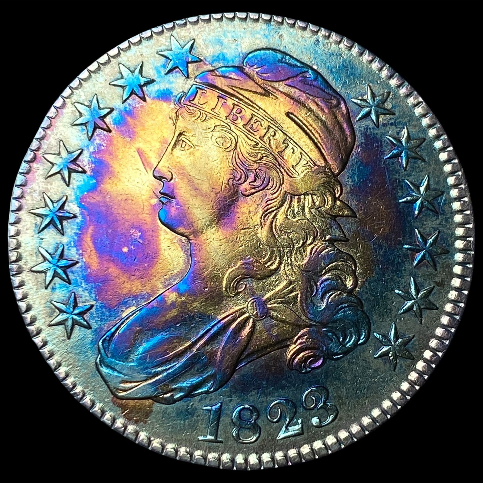 1823 Capped Bust Half Dollar CLOSELY UNCIRCULATED (1 of 2)