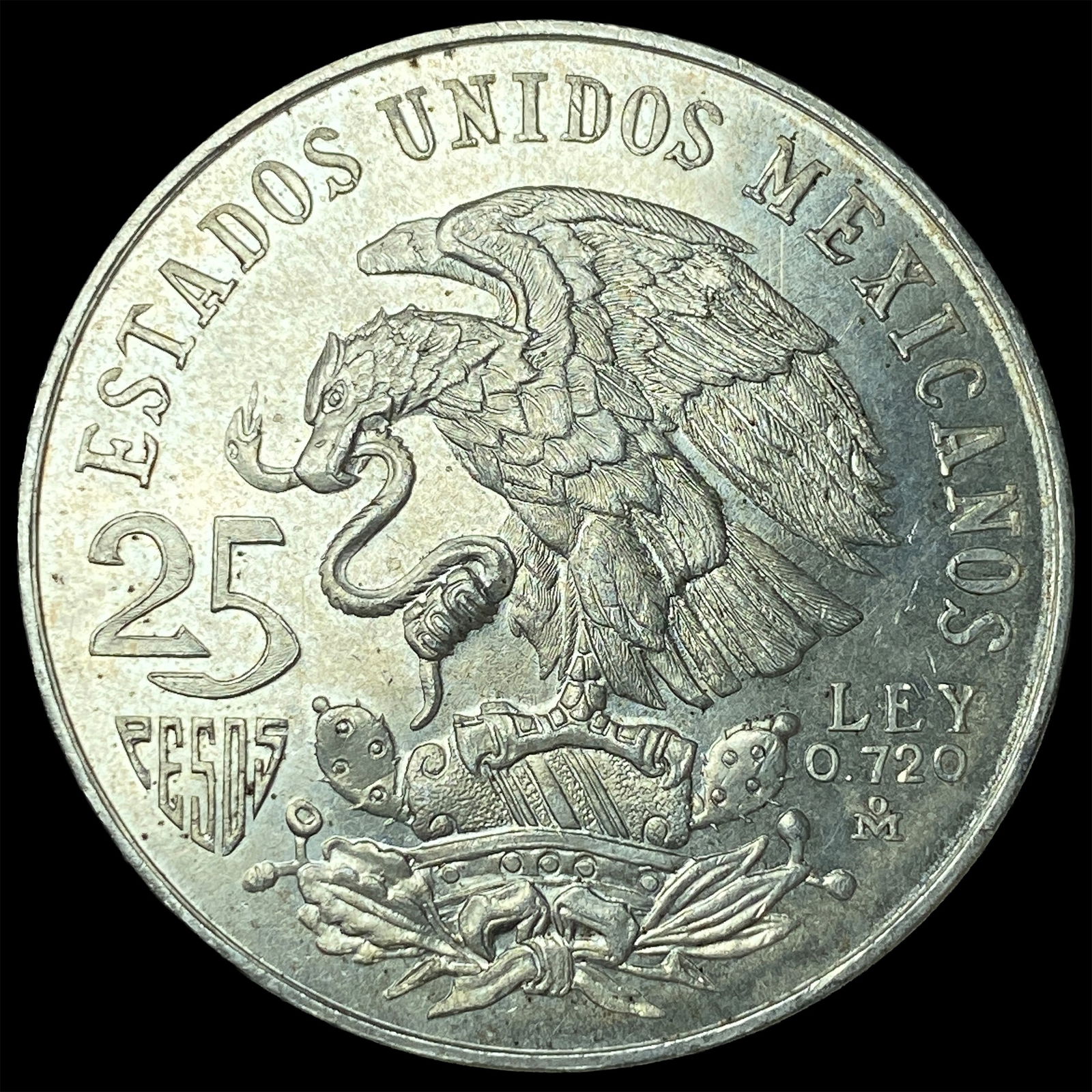 1968 Mexico Silver 25 Pesos Olympic Coin UNCIRCULATED - 2