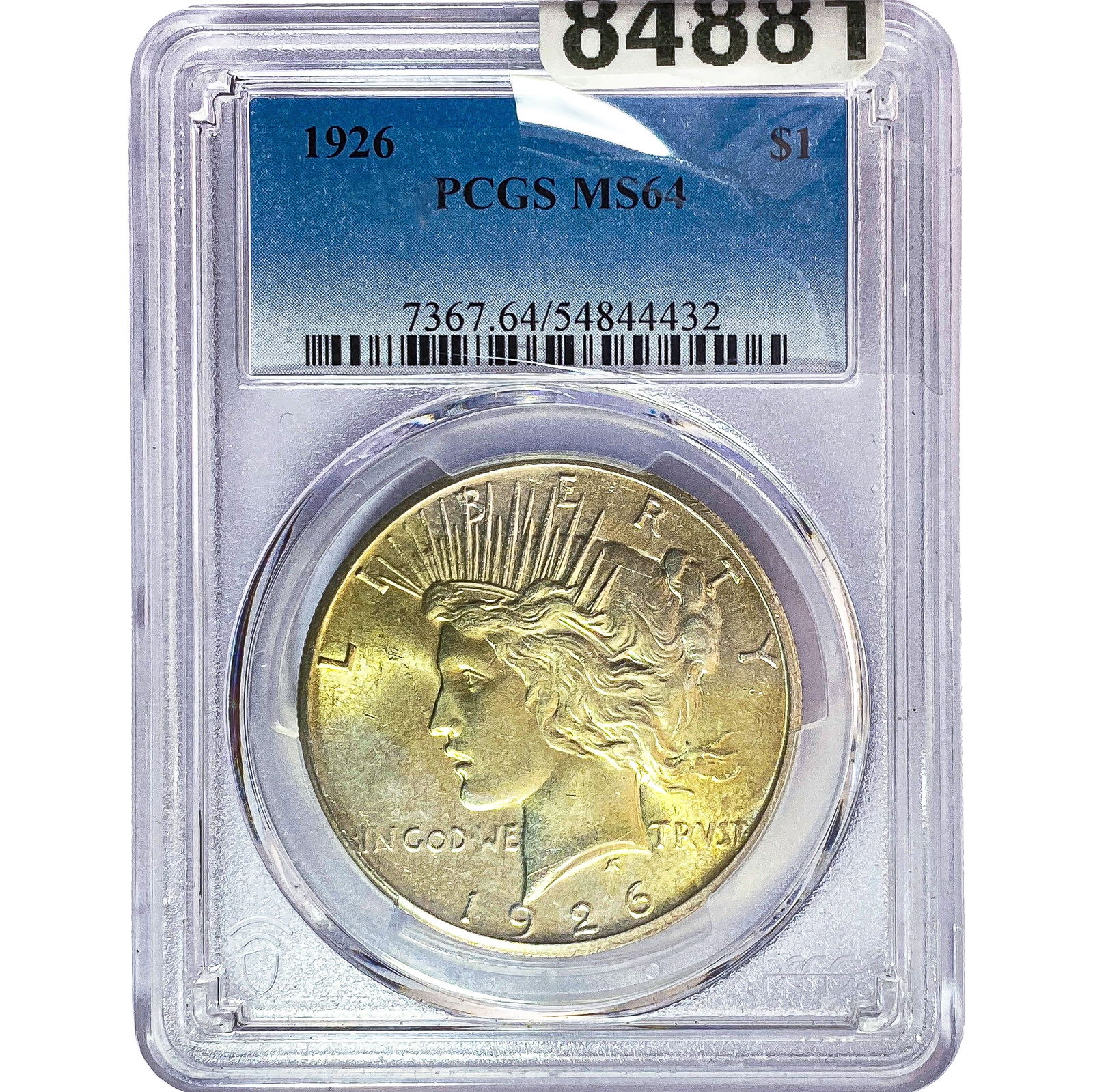 1926 Silver Peace Dollar PCGS MS64: 1926 Silver Peace Dollar PCGS MS64