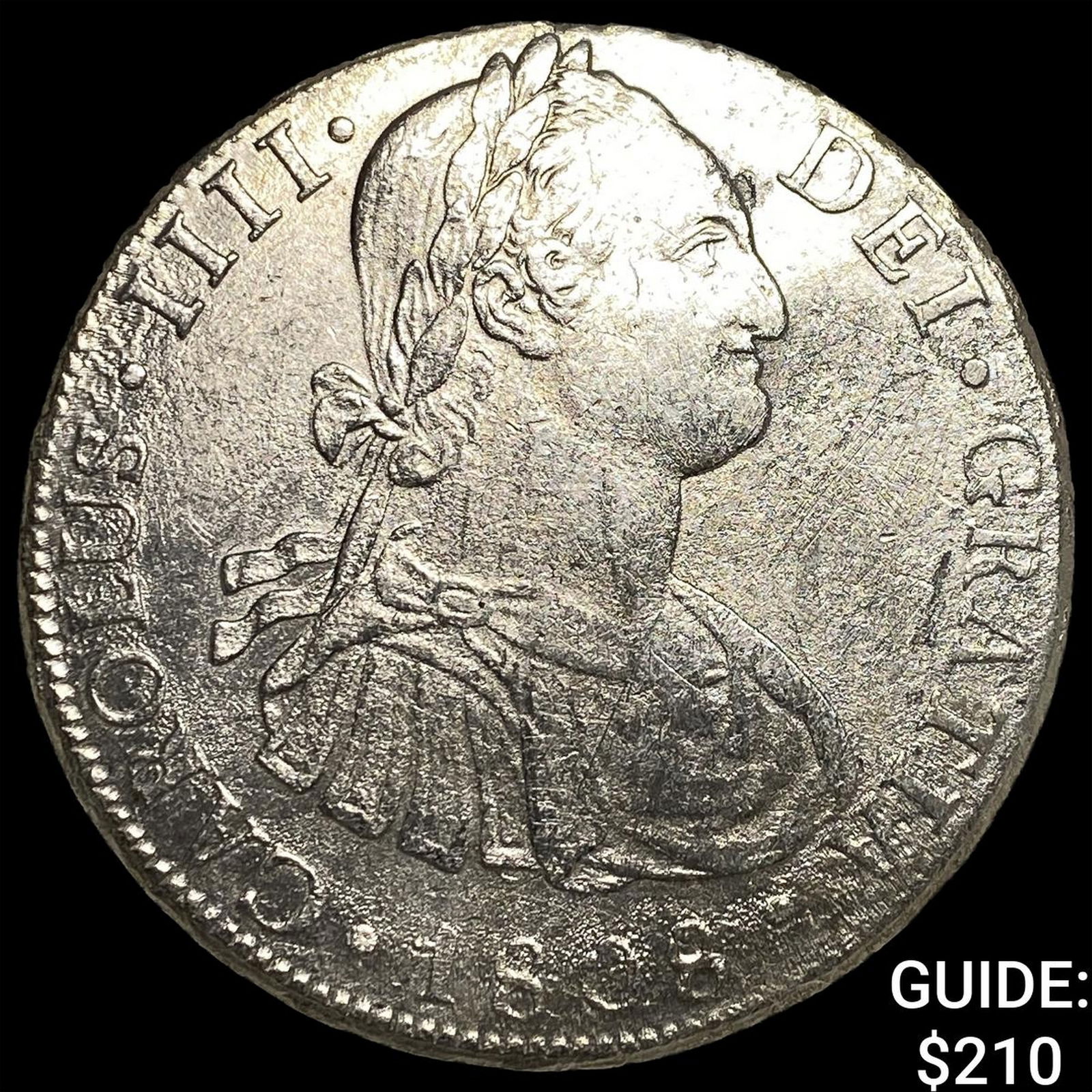 1808 Colonial Spain Silver 8 Reales CLOSELY UNCIRCULATED: 1808 Colonial Spain Silver 8 Reales CLOSELY UNCIRCULATED