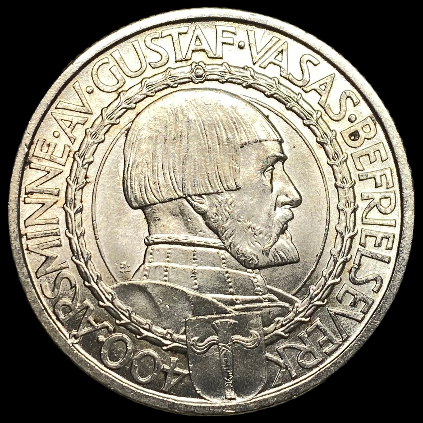 1921 Sweden Silver 2 Kroner UNCIRCULATED: 1921 Sweden Silver 2 Kroner UNCIRCULATED