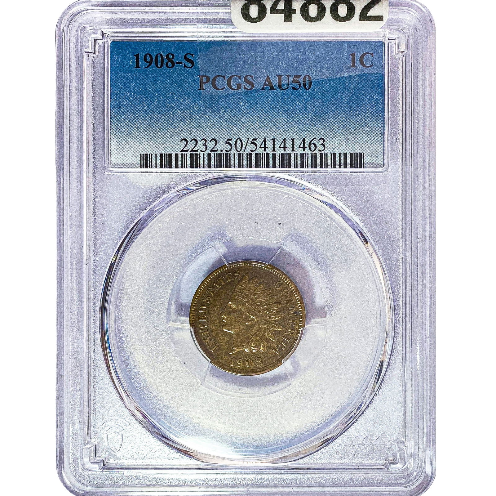 1908-S Indian Head Cent PCGS AU50 (1 of 2)