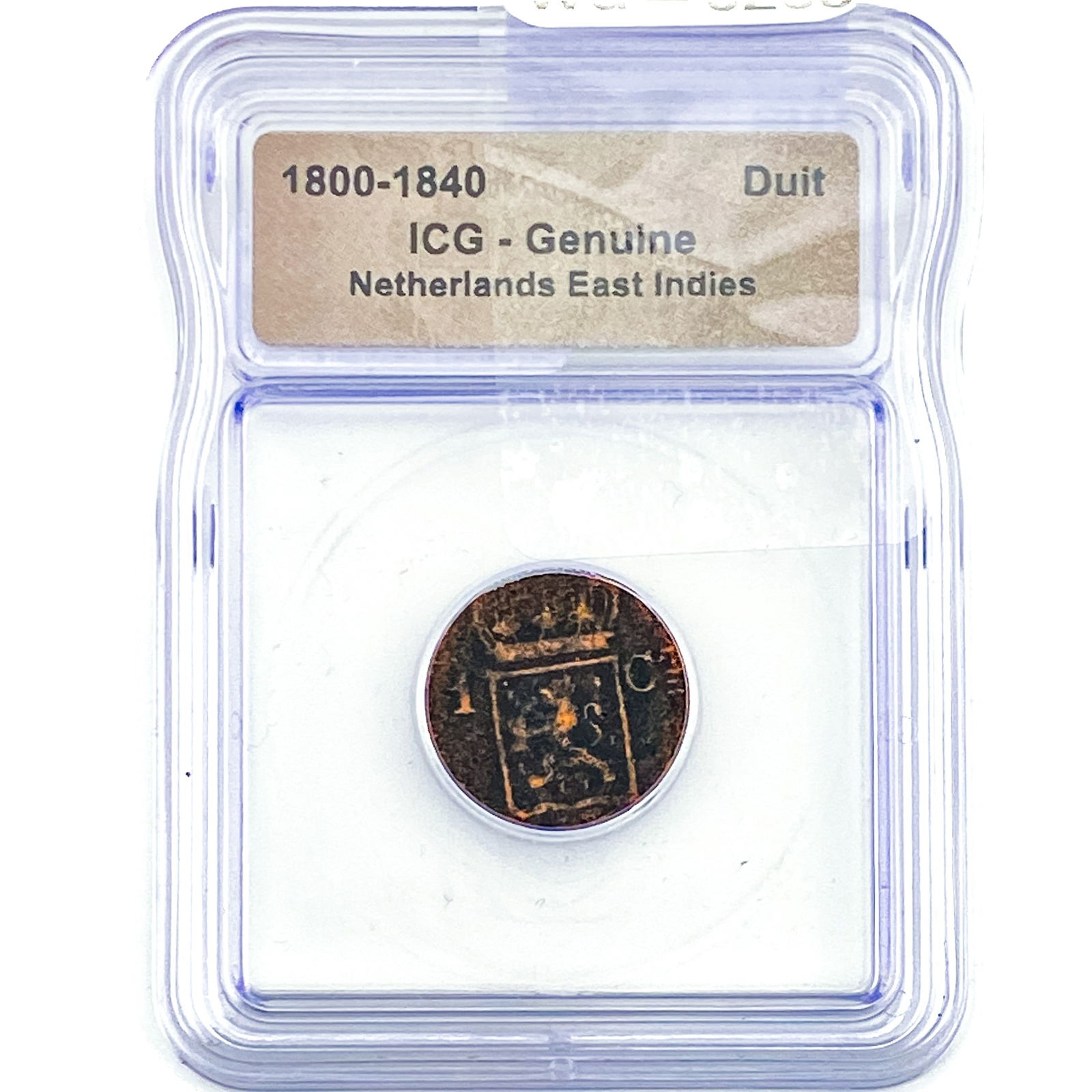 Netherlands East Indies Duit ICG Genuine: Netherlands East Indies Duit ICG Genuine