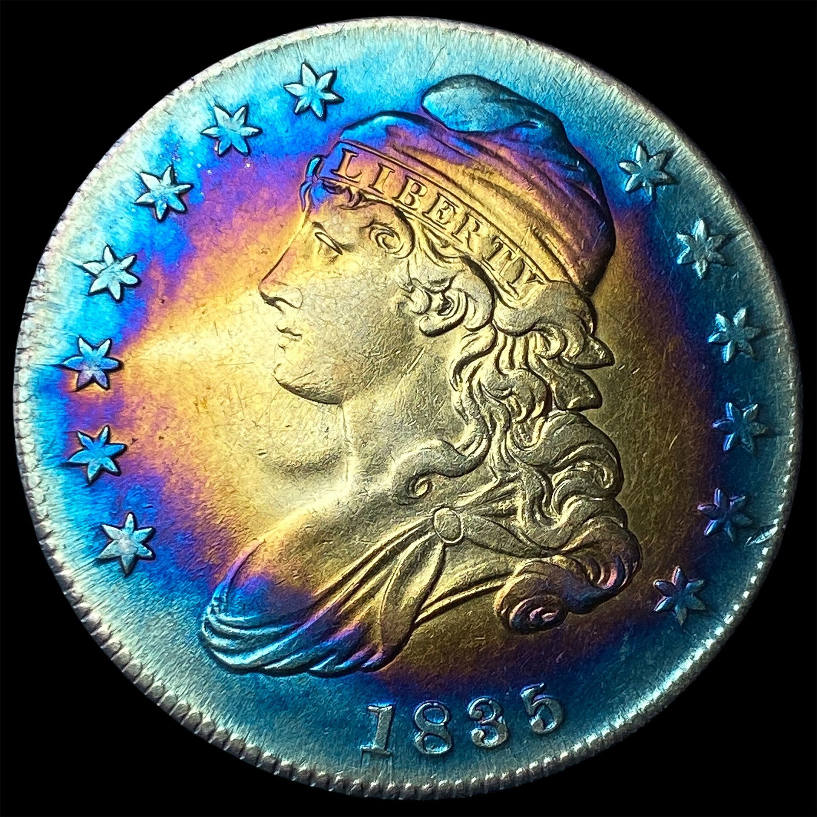 1835 Capped Bust Half Dollar CLOSELY UNCIRCULATED (1 of 2)