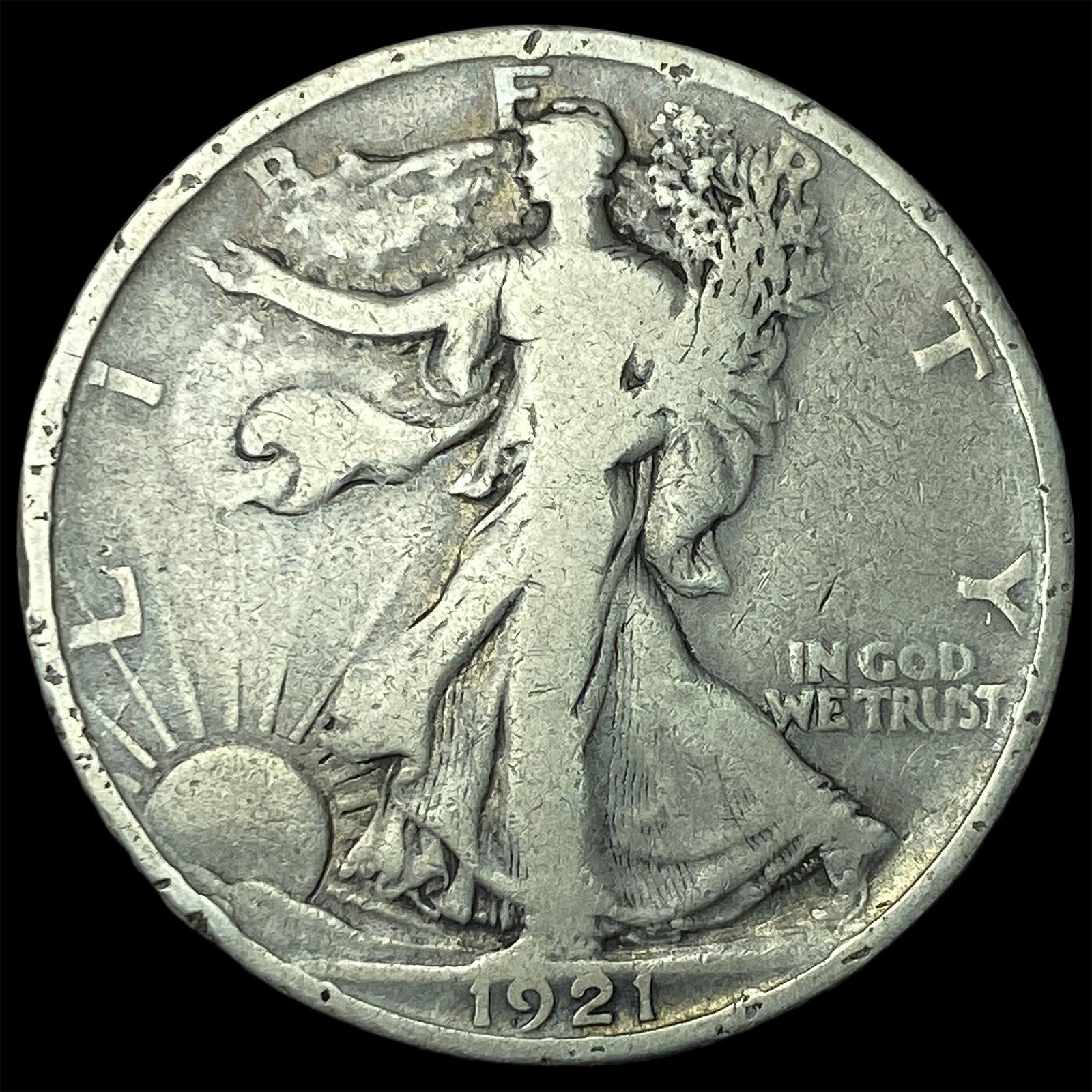 1921 Silver Half Dollar Walking Liberty LIGHTLY CIRCULATED (1 of 2)