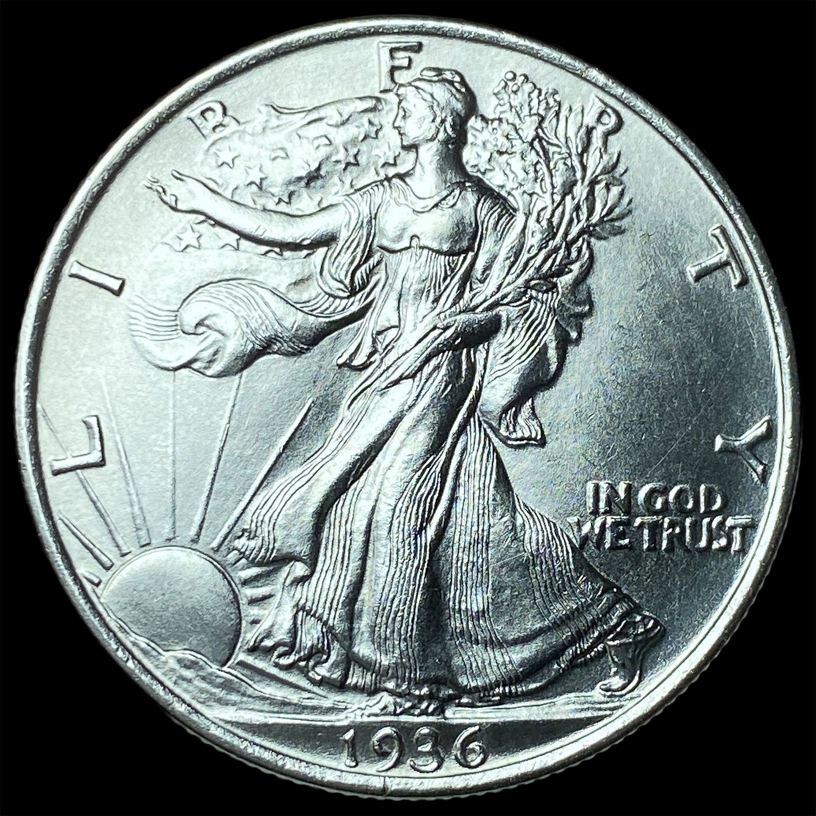 1936 Silver Walking Liberty Half Dollar CHOICE BU: 1936 Silver Walking Liberty Half Dollar CHOICE BU