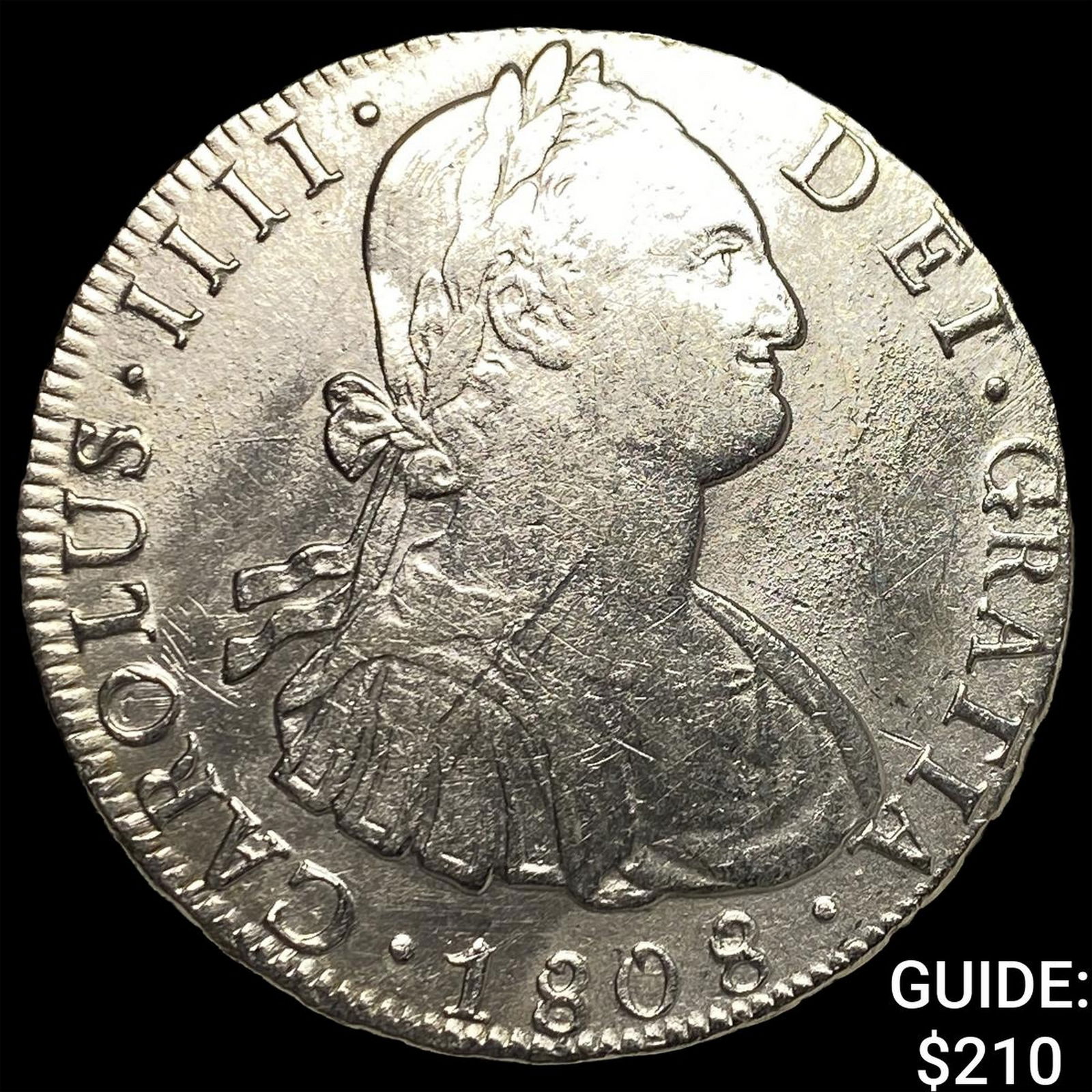 1808 Colonial Spain Silver 8 Reales CLOSELY UNCIRCULATED (1 of 2)