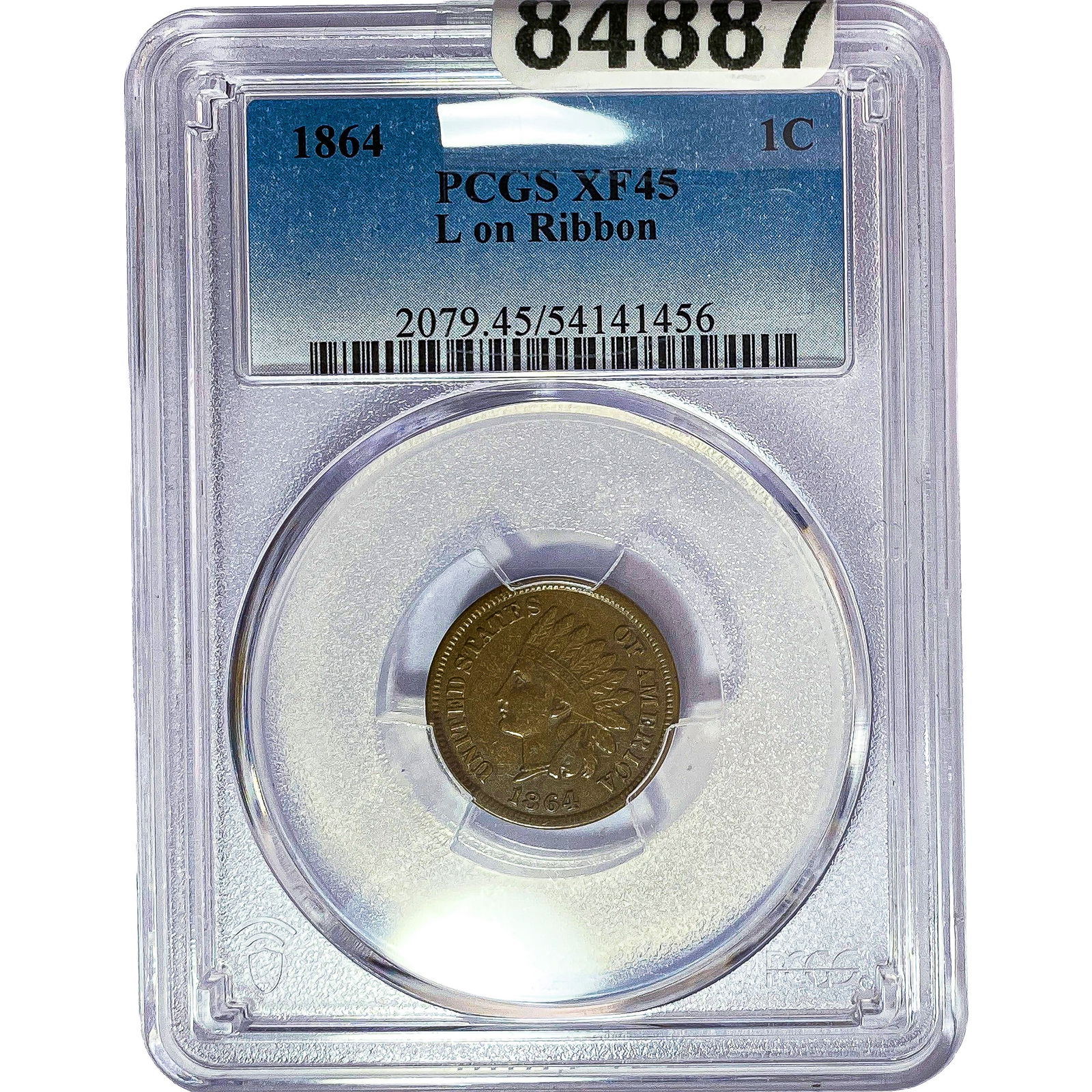 1864-L Indian Head Cent PCGS XF45: 1864-L Indian Head Cent PCGS XF45