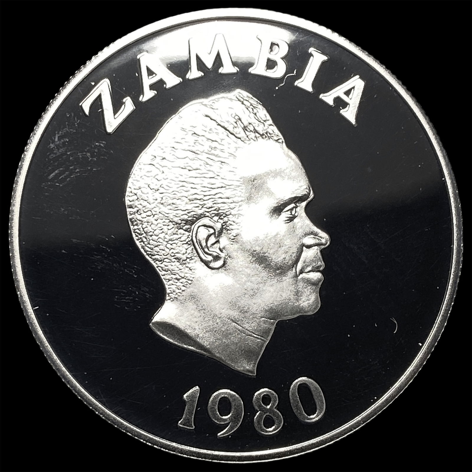1980 Zambia Silver 10 Kwacha UNCIRCULATED: 1980 Zambia Silver 10 Kwacha UNCIRCULATED