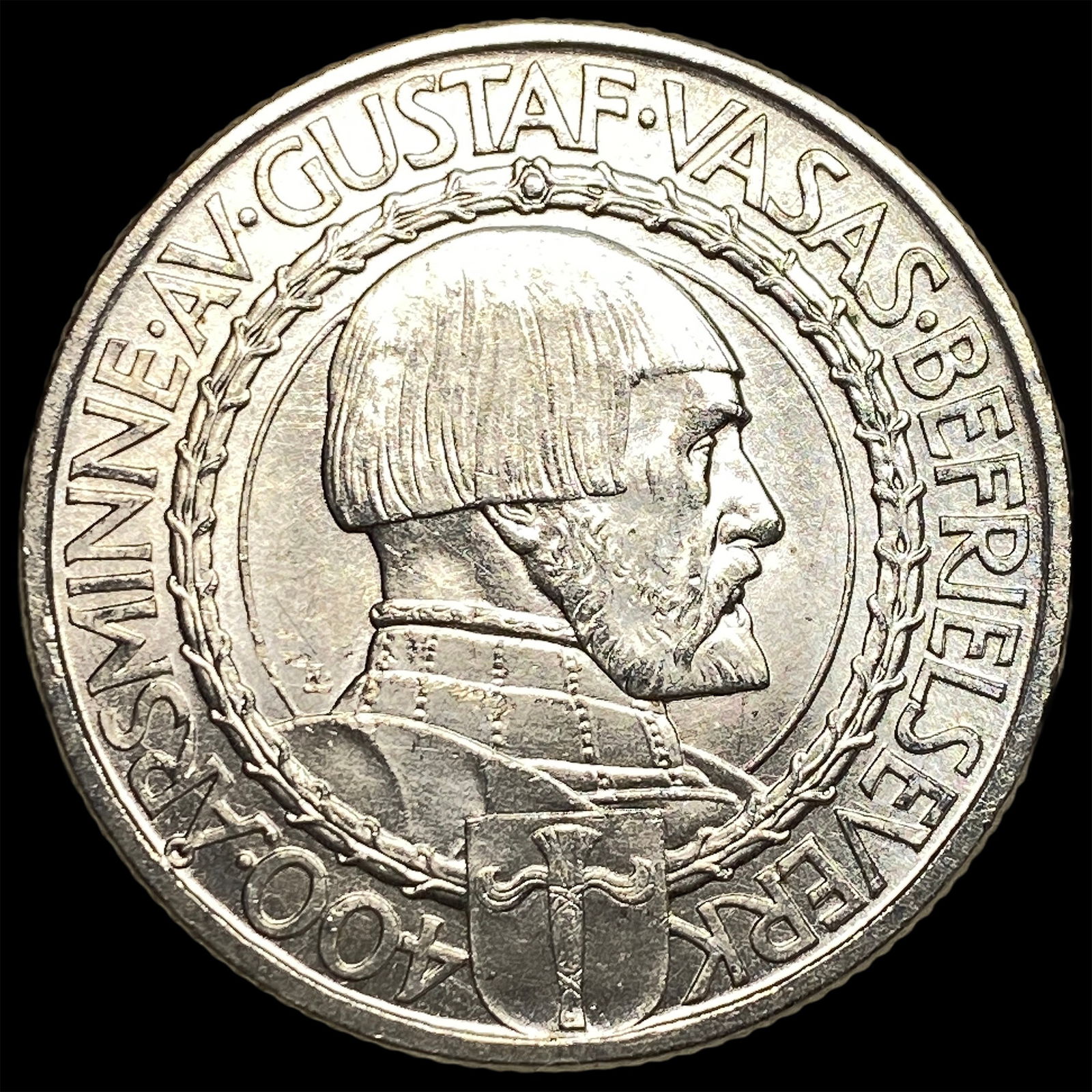 1921 Sweden Silver 2 Kroner UNCIRCULATED: 1921 Sweden Silver 2 Kroner UNCIRCULATED