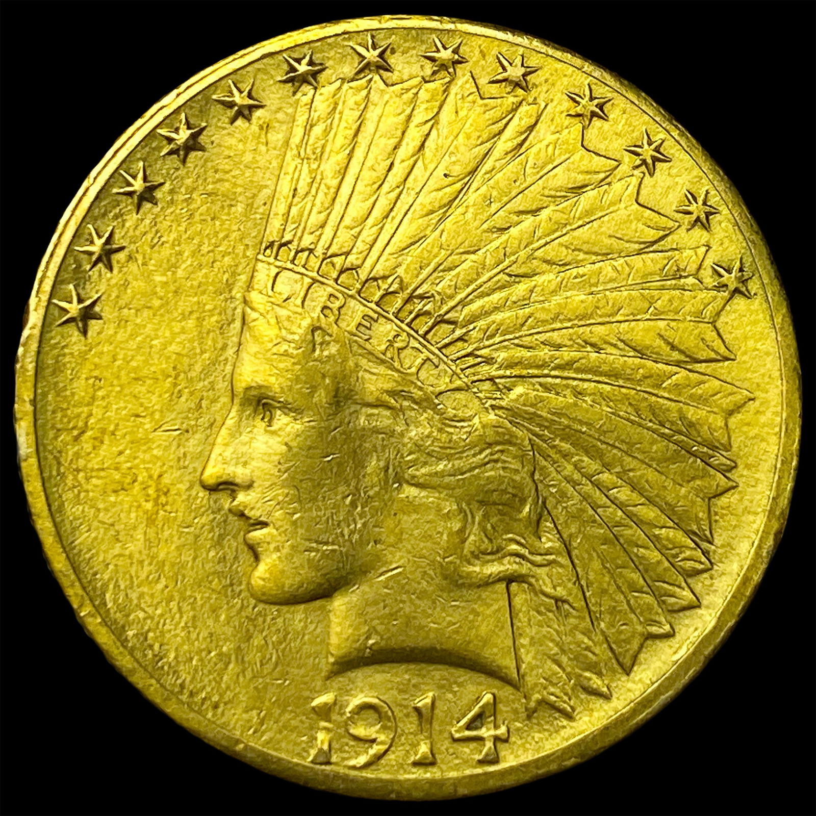 1914-S Gold $10 Indian Head Eagle UNCIRCULATED (1 of 2)