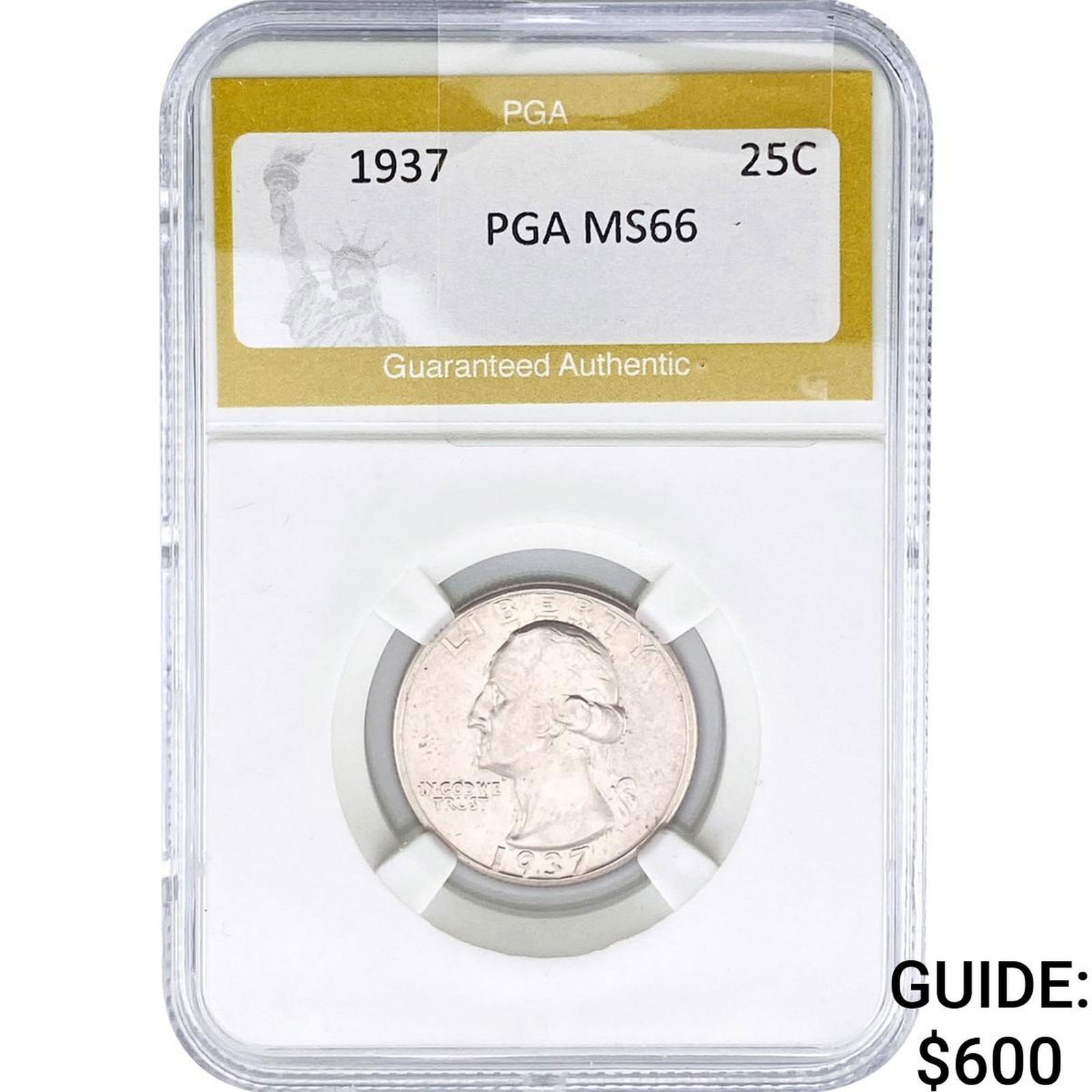 1937 Washington Silver Quarter PGA MS66: 1937 Washington Silver Quarter PGA MS66
