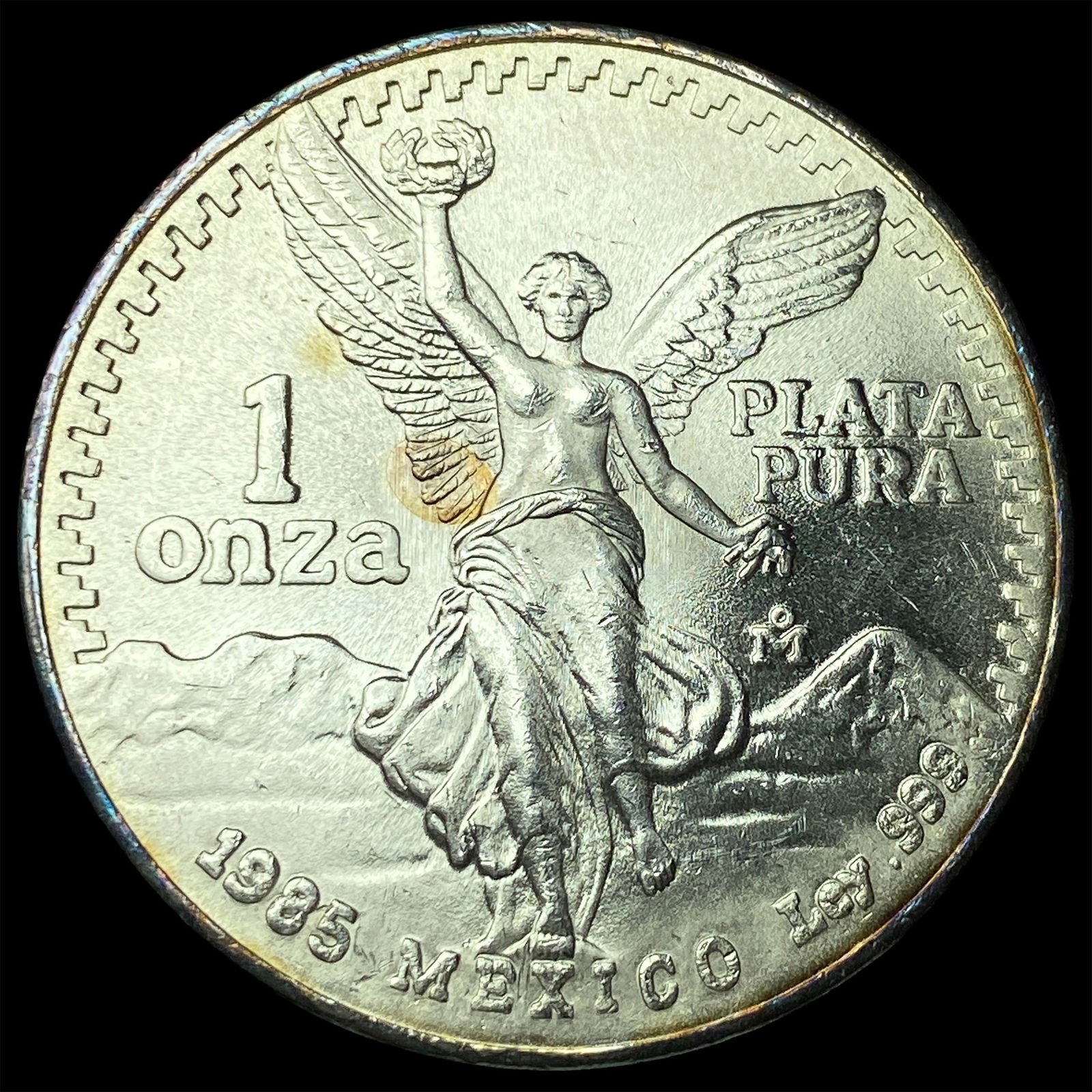 1985 Mexico Silver 1 Onza Libertad SUPERB GEM BU: 1985 Mexico Silver 1 Onza Libertad SUPERB GEM BU