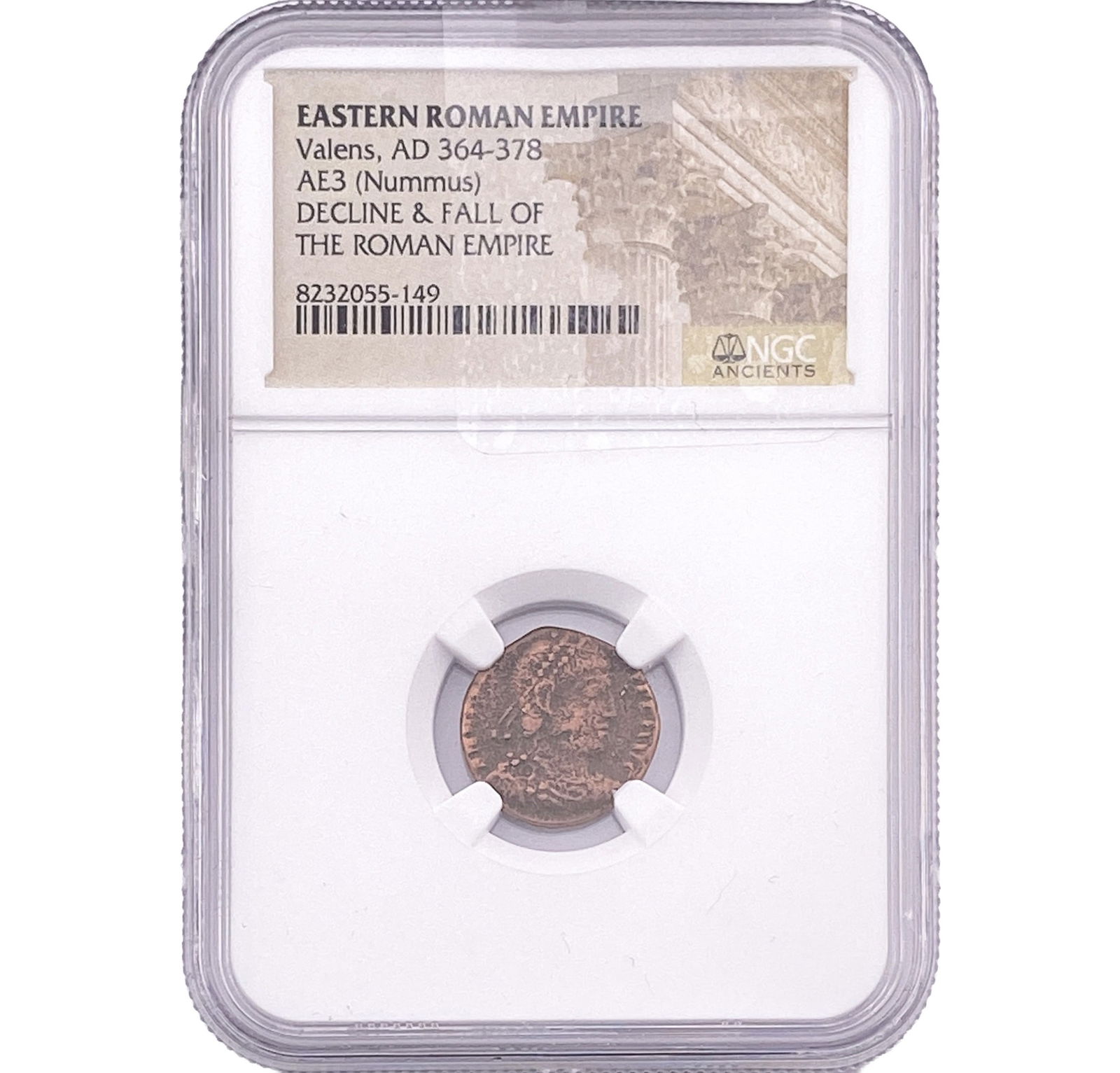 Eastern Roman Valens, AD 364-378 AE3(Nummus) NGC: Eastern Roman Valens, AD 364-378 AE3(Nummus) NGC