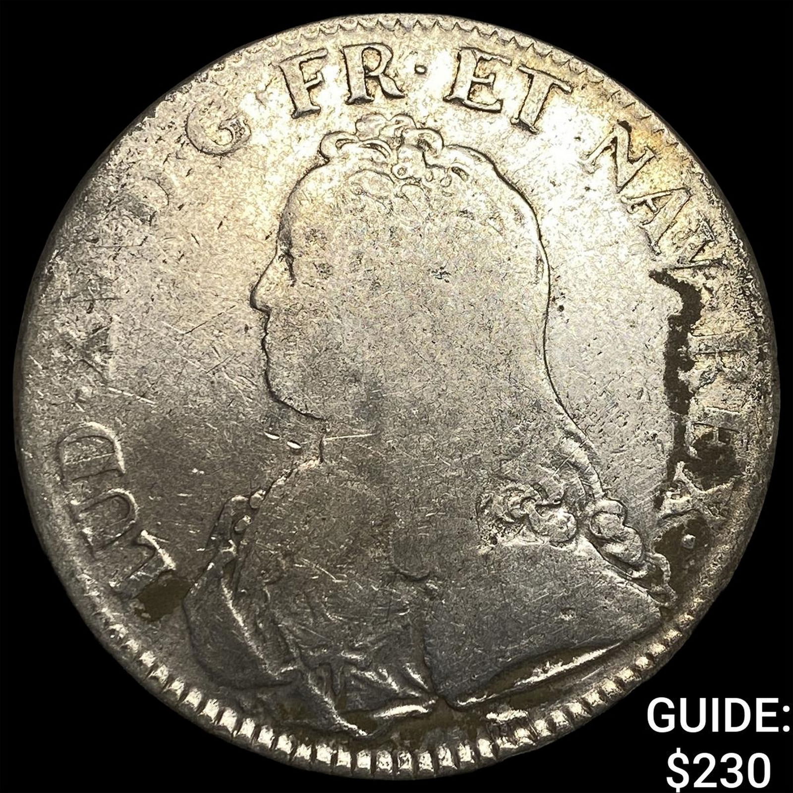 1726 France Louis XV Silver Ecu NEARLY UNCIRCULATED: 1726 France Louis XV Silver Ecu NEARLY UNCIRCULATED