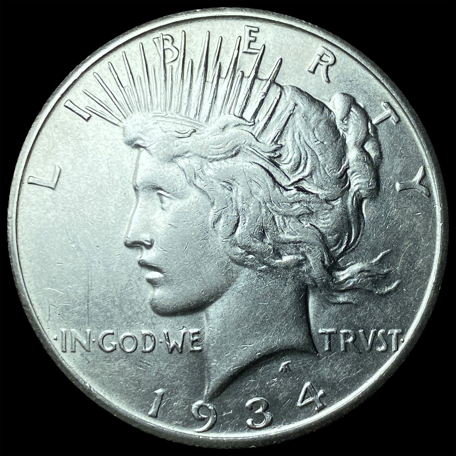 1934-S Silver Peace Dollar CLOSELY UNCIRCULATED: 1934-S Silver Peace Dollar CLOSELY UNCIRCULATED