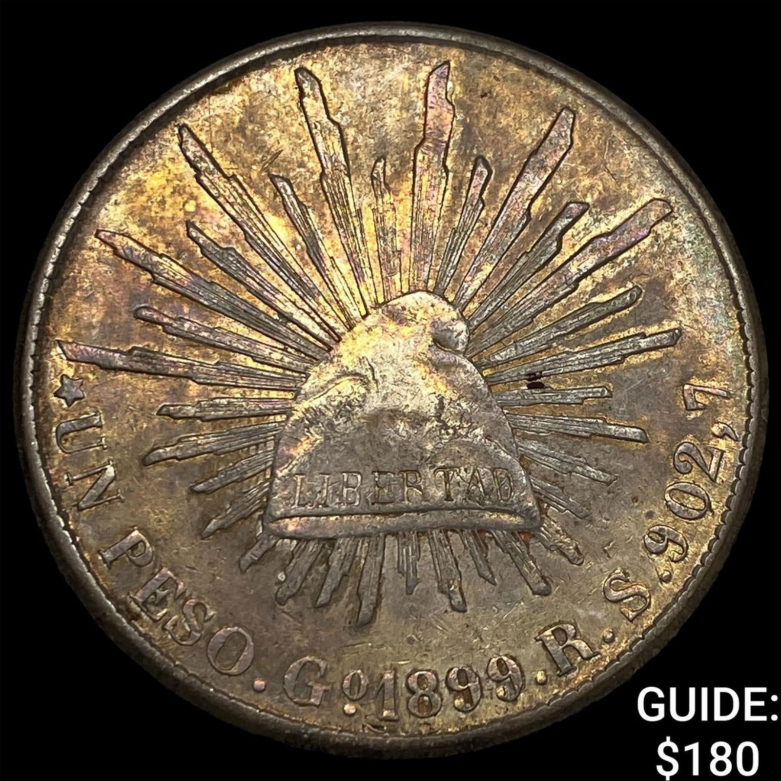 1899 Mexico SIlver 1 Peso NEARLY UNCIRCULATED (1 of 2)