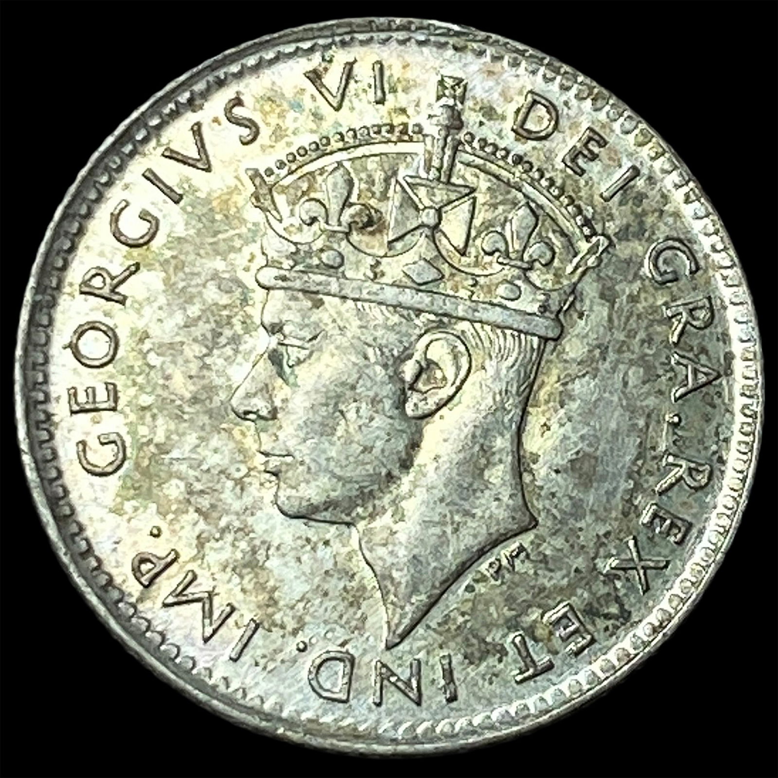 1945-C Newfoundland Silver 5 Cents UNCIRCULATED: 1945-C Newfoundland Silver 5 Cents UNCIRCULATED