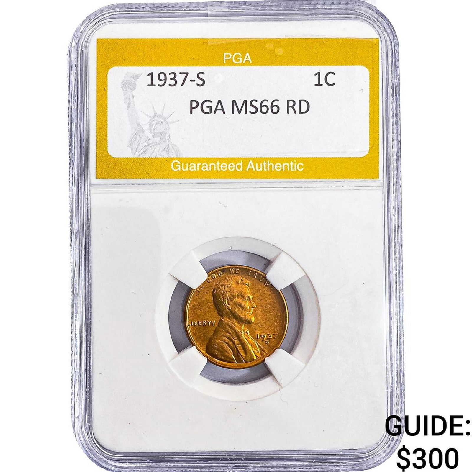 1937-S Wheat Cent PGA MS66 RD (1 of 2)