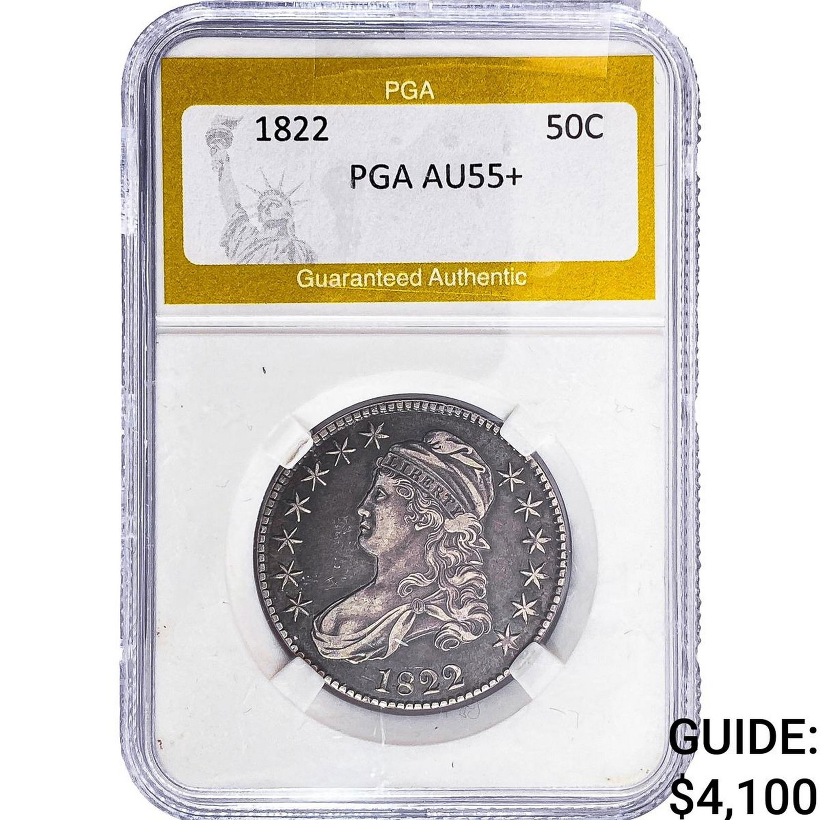 1822 Capped Bust Half Dollar PGA AU55+ (1 of 2)