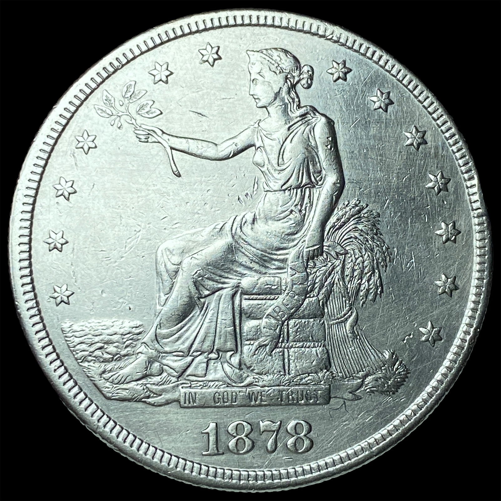 1878-S Silver Trade Dollar CLOSELY UNCIRCULATED (1 of 2)