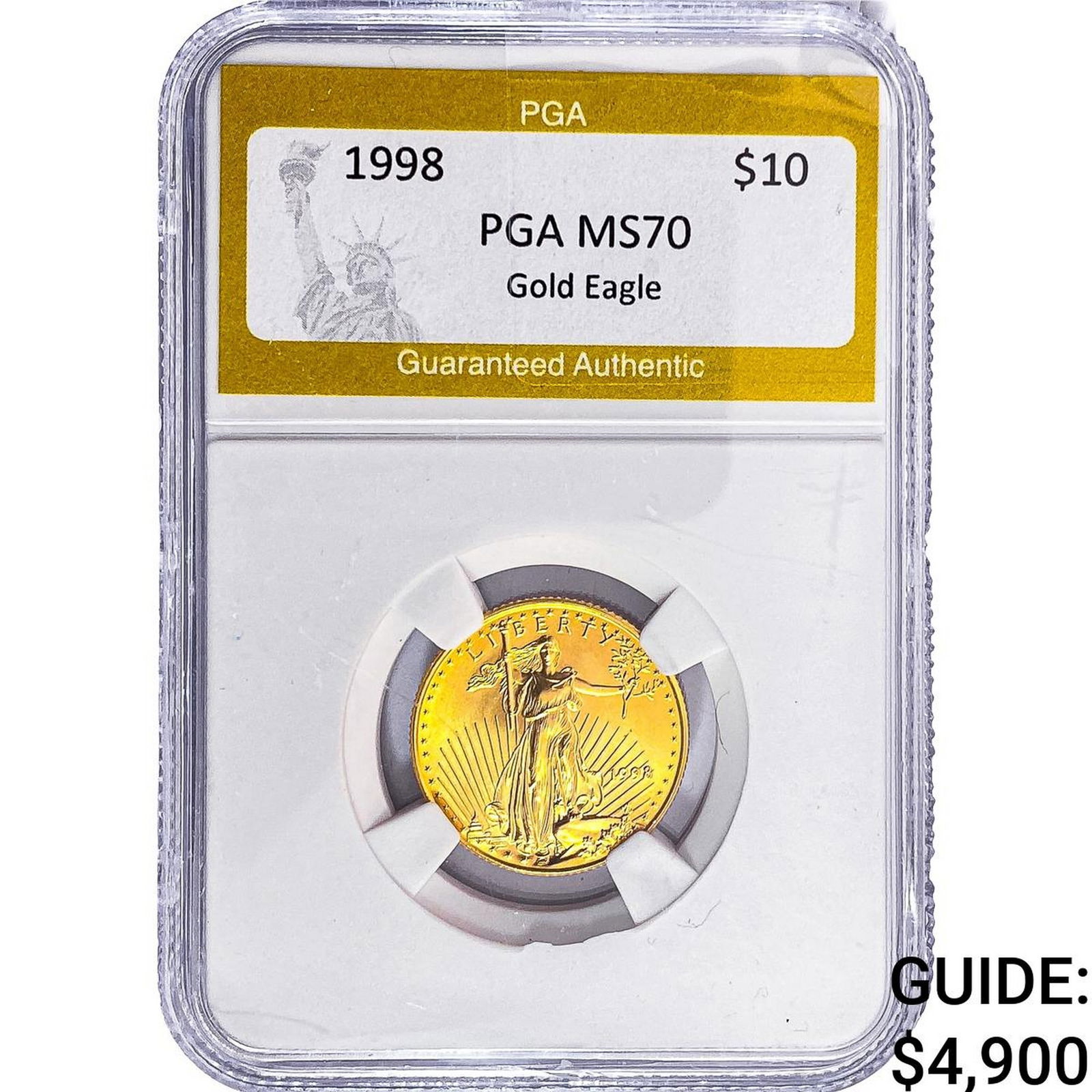 1998 1/4oz $10 Gold Eagle PGA MS70 (1 of 2)