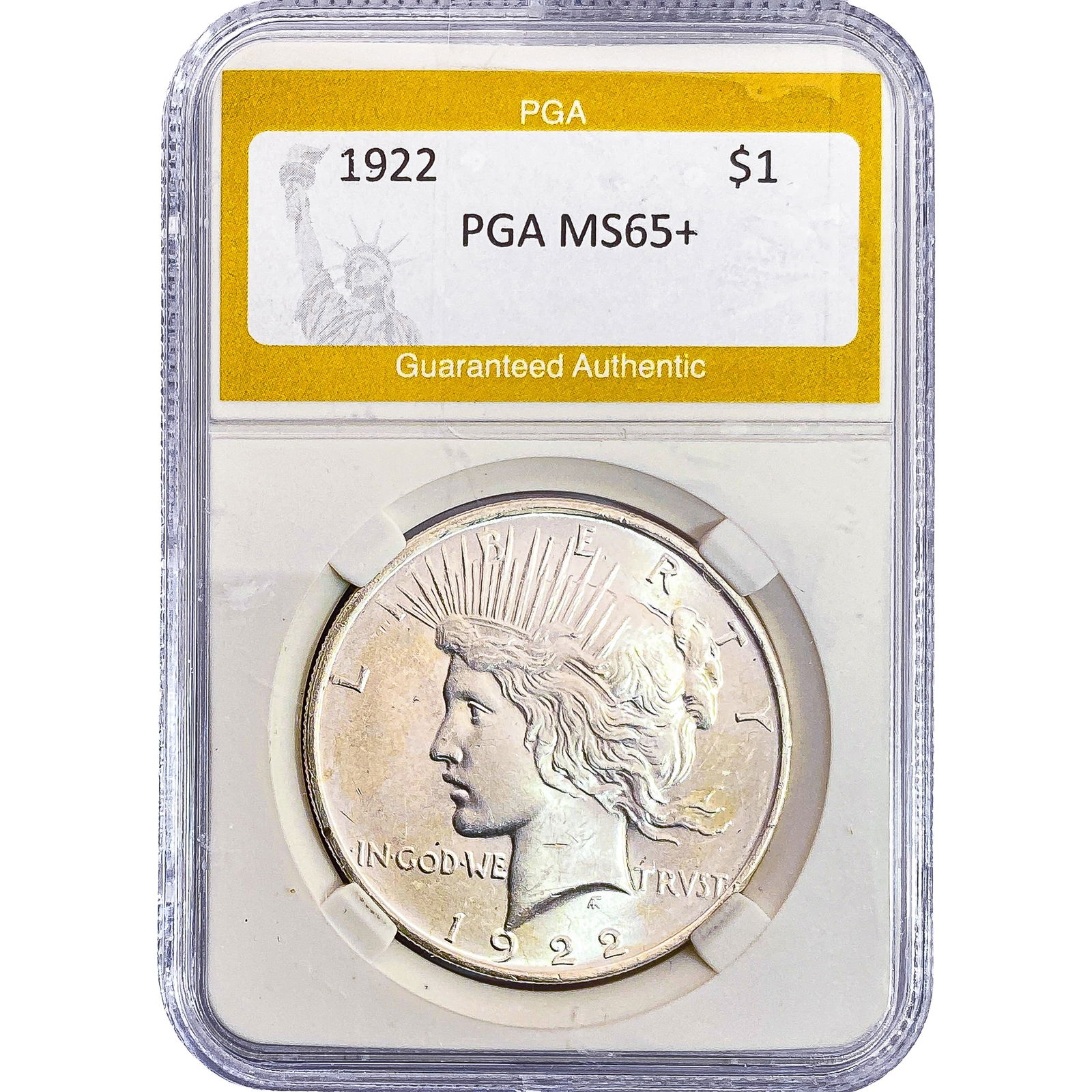 1922 Morgan Silver Dollar PGA MS65+: 1922 Morgan Silver Dollar PGA MS65+