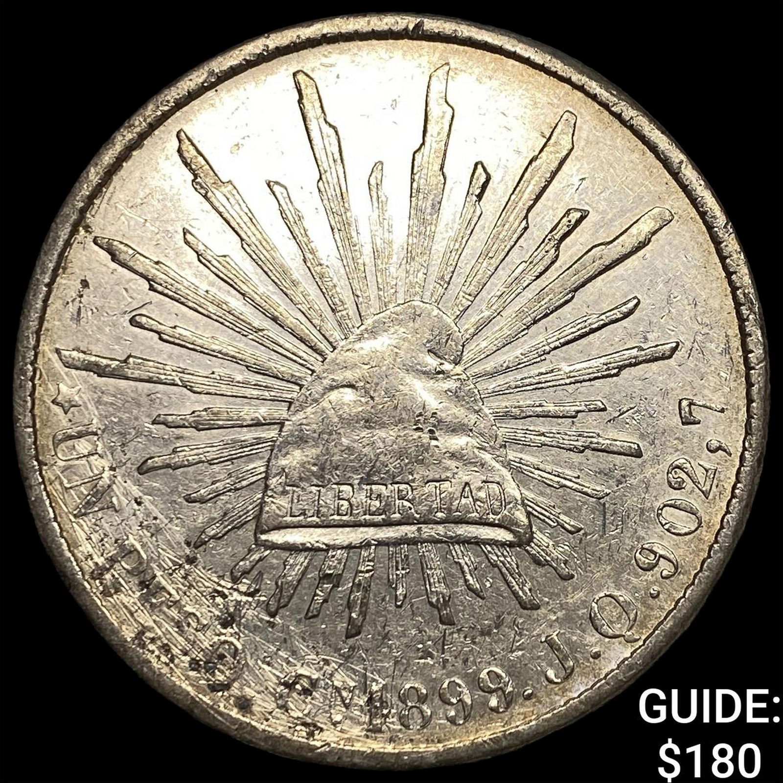 1899 Mexico SIlver 1 Peso NEARLY UNCIRCULATED (1 of 2)