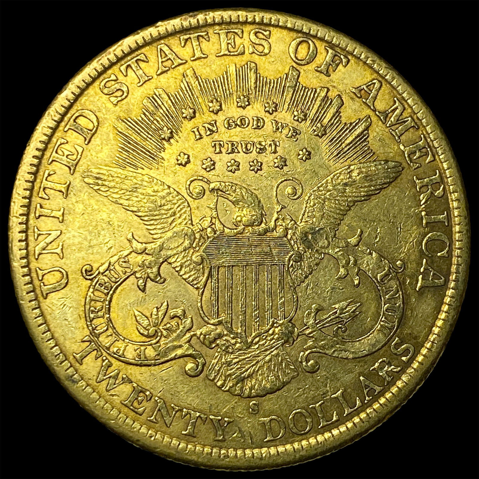 1898-S Gold $20 Liberty Head Double Eagle CLOSELY UNCIRCULATED - 2