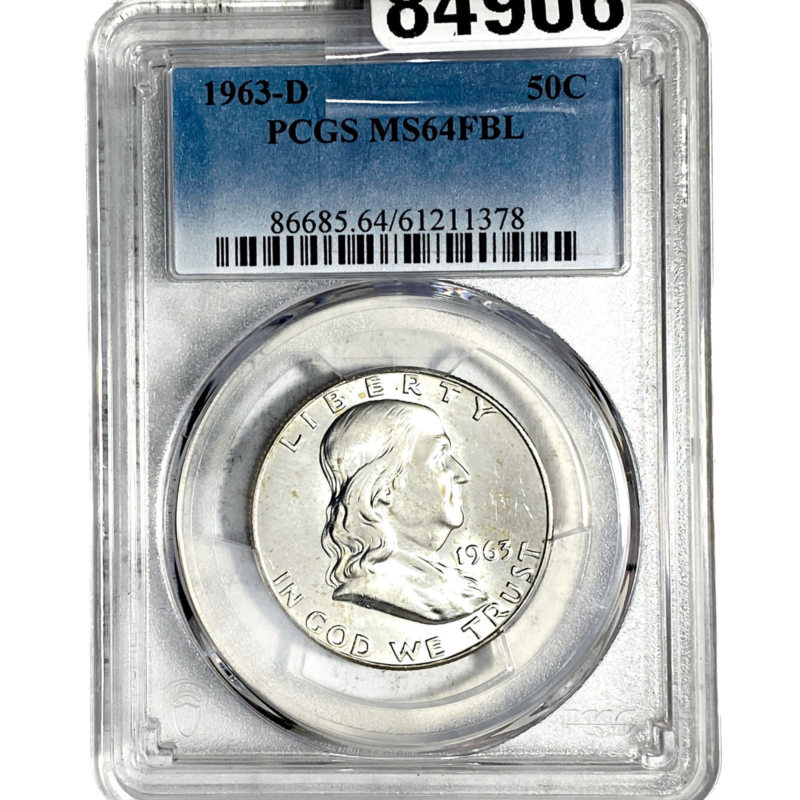 1963-D Franklin Half Dollar PCGS MS64 FBL (1 of 2)