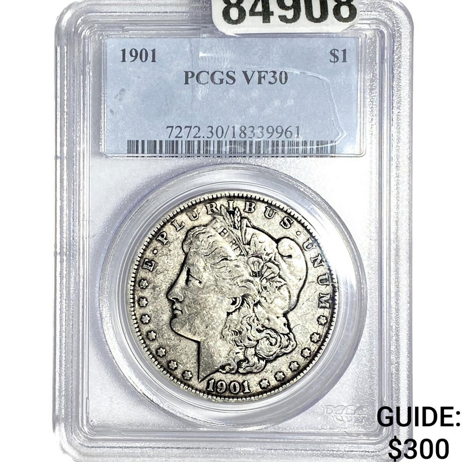 1901 Morgan Silver Dollar PCGS VF30: 1901 Morgan Silver Dollar PCGS VF30
