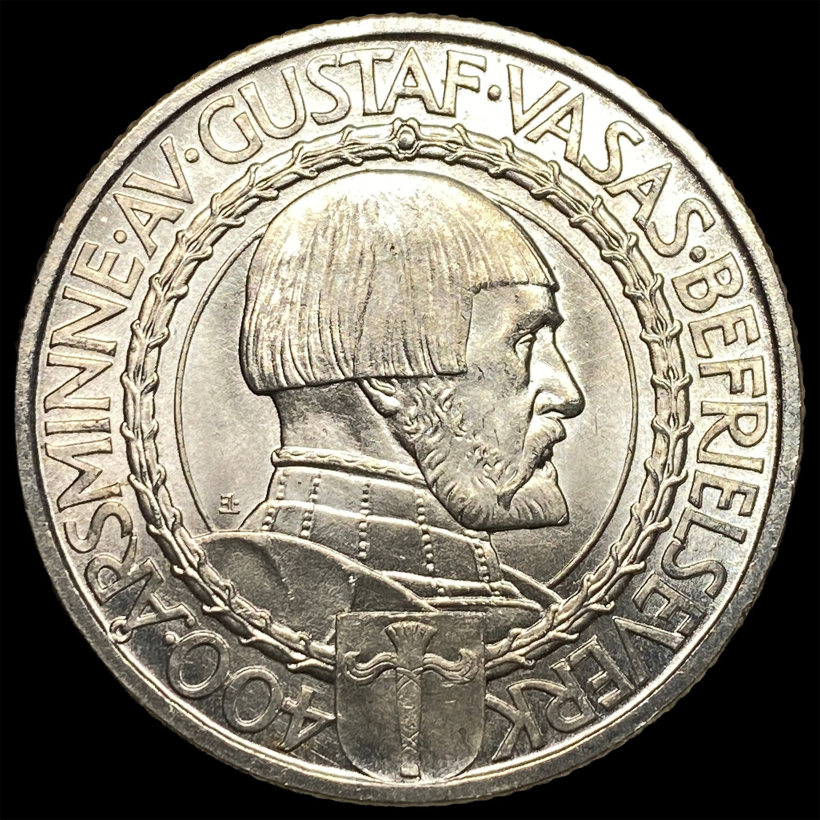 1921 Sweden Silver 2 Kroner UNCIRCULATED: 1921 Sweden Silver 2 Kroner UNCIRCULATED