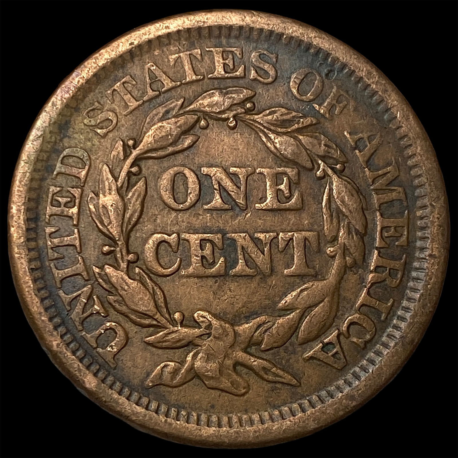 1857 Braided Hair Large Cent CLOSELY UNCIRCULATED - 2