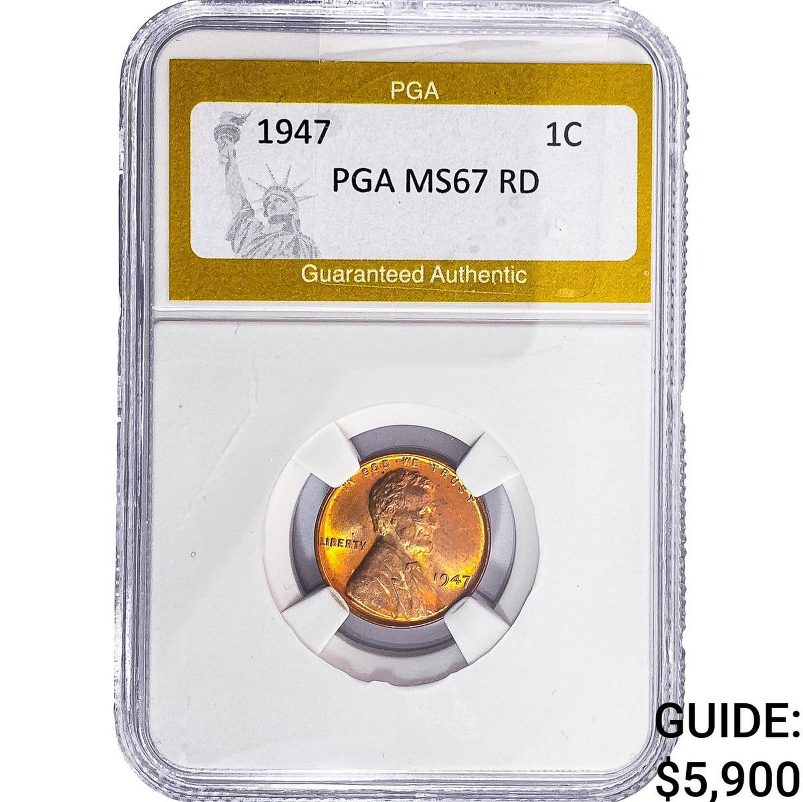 1947 Wheat Cent PGA MS67 RD: 1947 Wheat Cent PGA MS67 RD