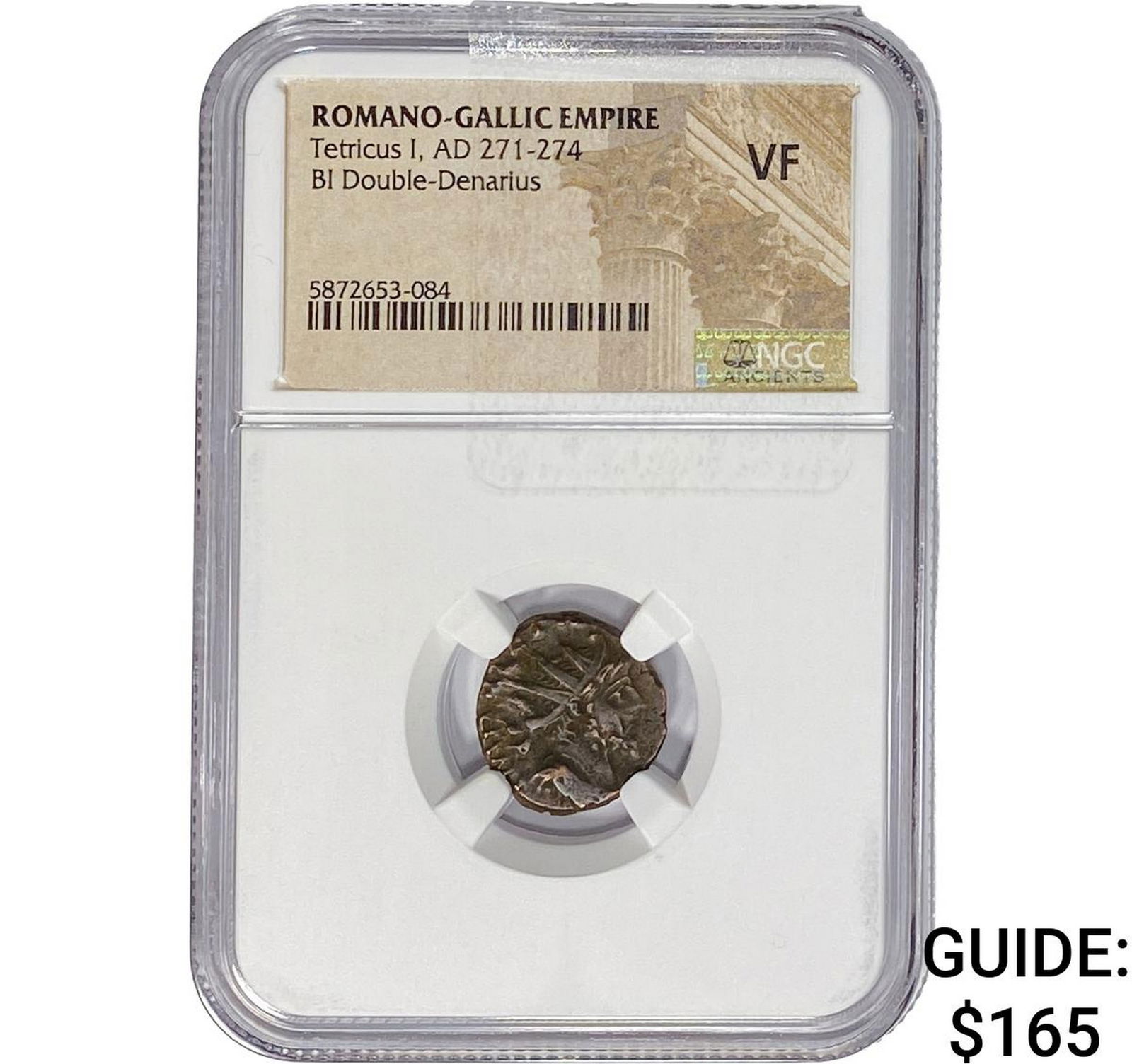 Romano-Gallic TetricusI, AD271-274 BIDbl-Denarius NGC VF: Romano-Gallic TetricusI, AD271-274 BIDbl-Denarius NGC VF