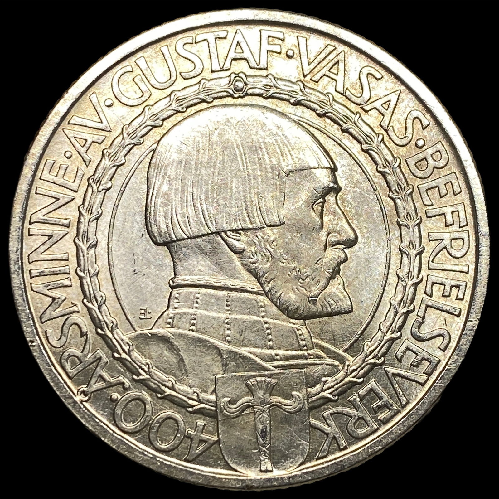 1921 Sweden Silver 2 Kroner UNCIRCULATED: 1921 Sweden Silver 2 Kroner UNCIRCULATED