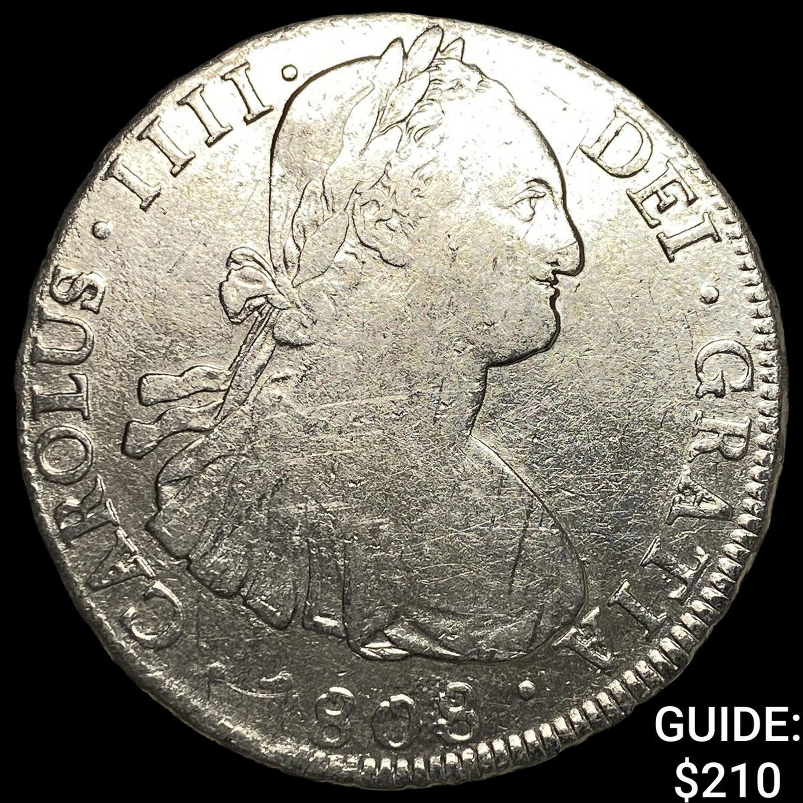 1808 Colonial Spain Silver 8 Reales CLOSELY UNCIRCULATED (1 of 2)