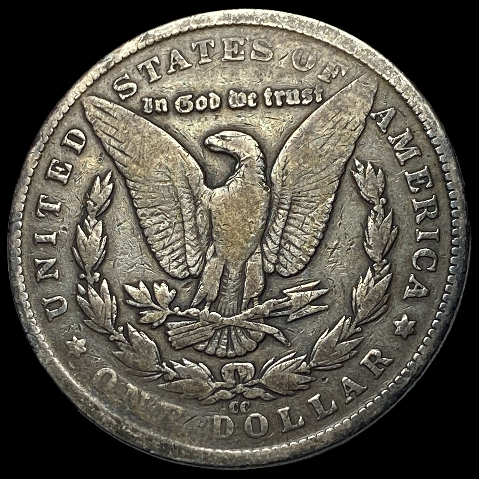 1890-CC Silver Morgan Dollar LIGHTLY CIRCULATED - 2