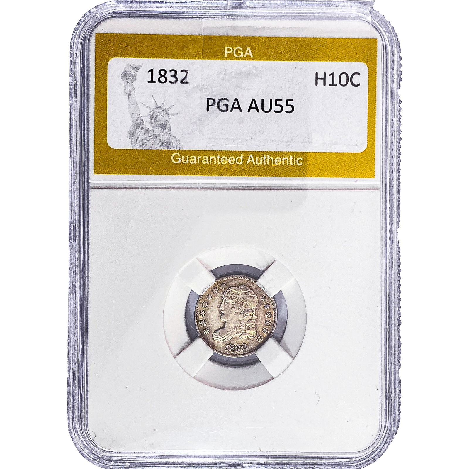 1832 Capped Bust Half Dime PGA AU55: 1832 Capped Bust Half Dime PGA AU55