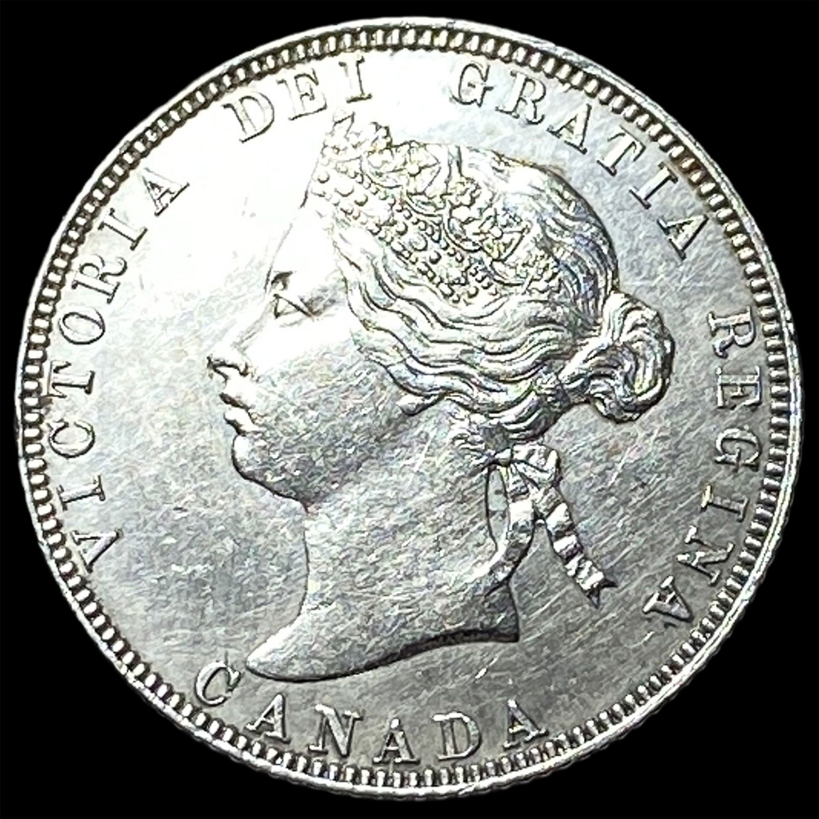 1870 Canada Silver 25 Cents CLOSELY UNCIRCULATED: 1870 Canada Silver 25 Cents CLOSELY UNCIRCULATED