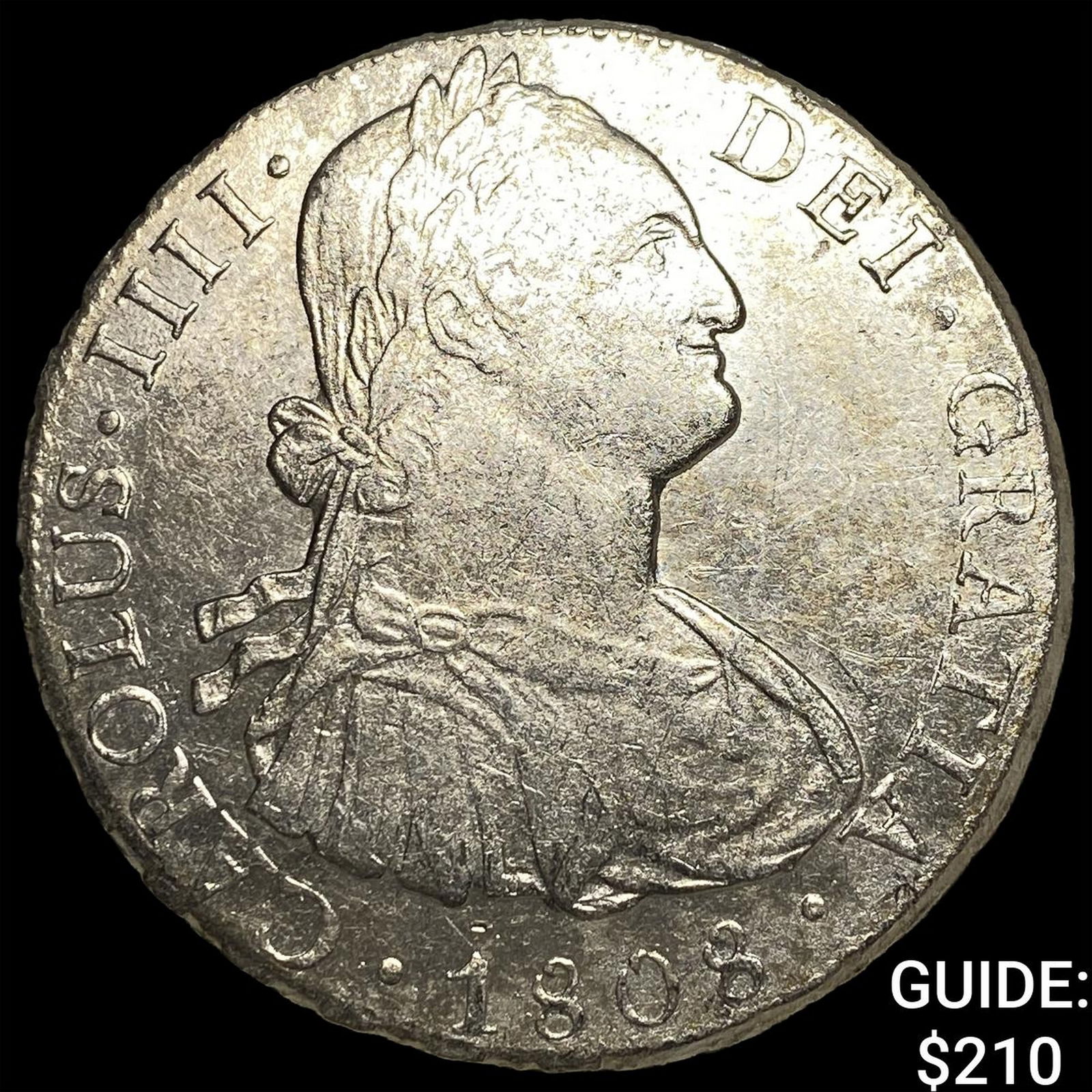 1808 Colonial Spain Silver 8 Reales CLOSELY UNCIRCULATED (1 of 2)