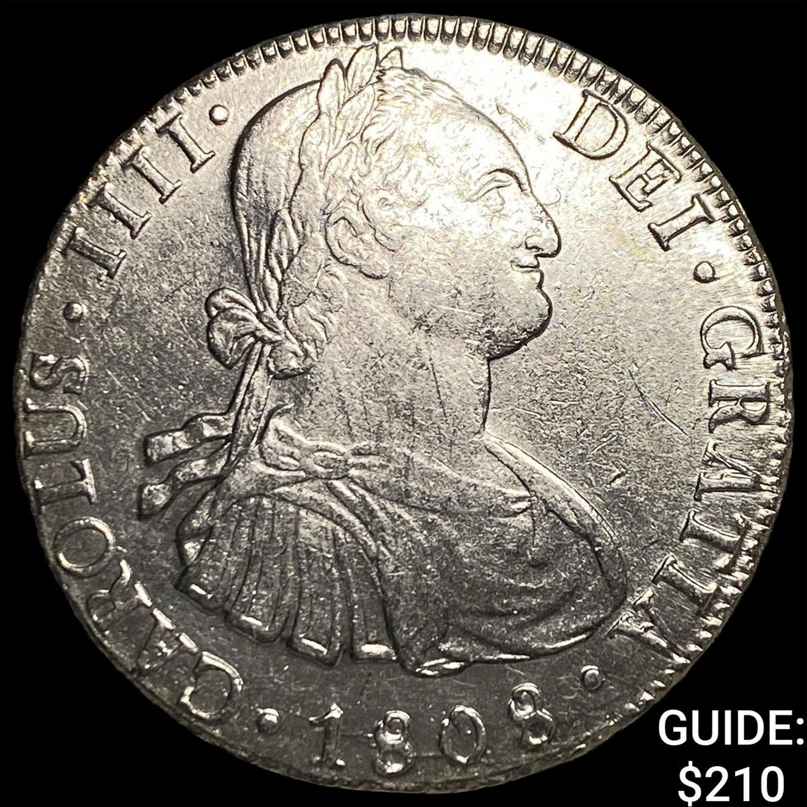 1808 Colonial Spain Silver 8 Reales CLOSELY UNCIRCULATED (1 of 2)