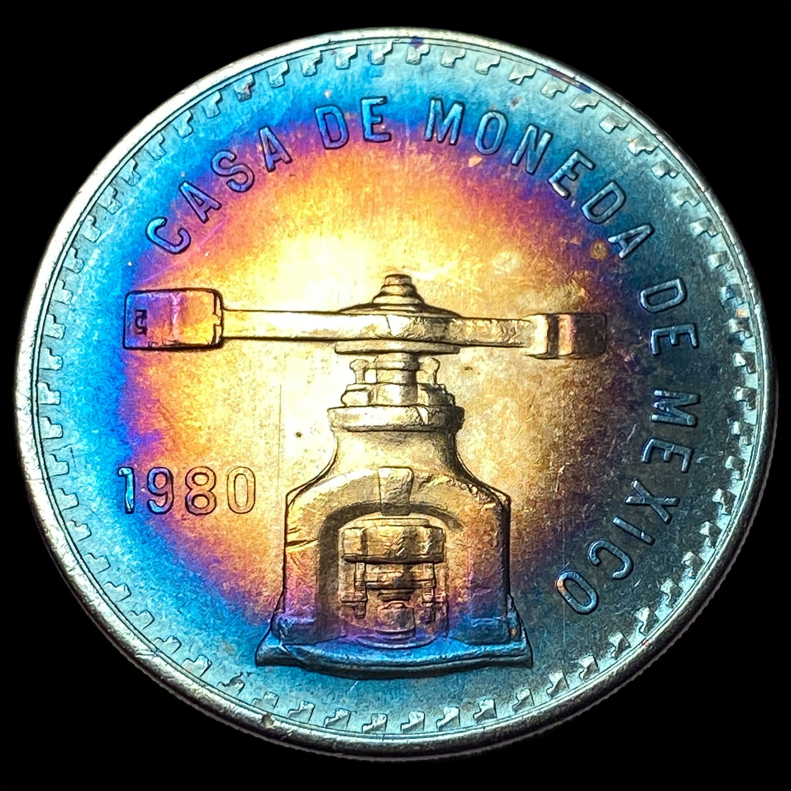 1980 Mexico Silver 1 Onza (Casa de Moneda) SUPERB GEM BU: 1980 Mexico Silver 1 Onza (Casa de Moneda) SUPERB GEM BU