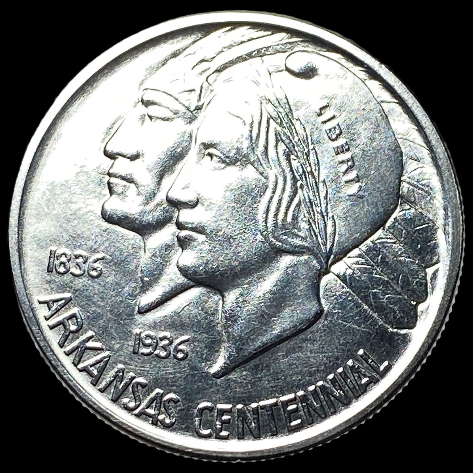 1936 Arkansas Centennial Silver Half Dollar UNCIRCULATED: 1936 Arkansas Centennial Silver Half Dollar UNCIRCULATED