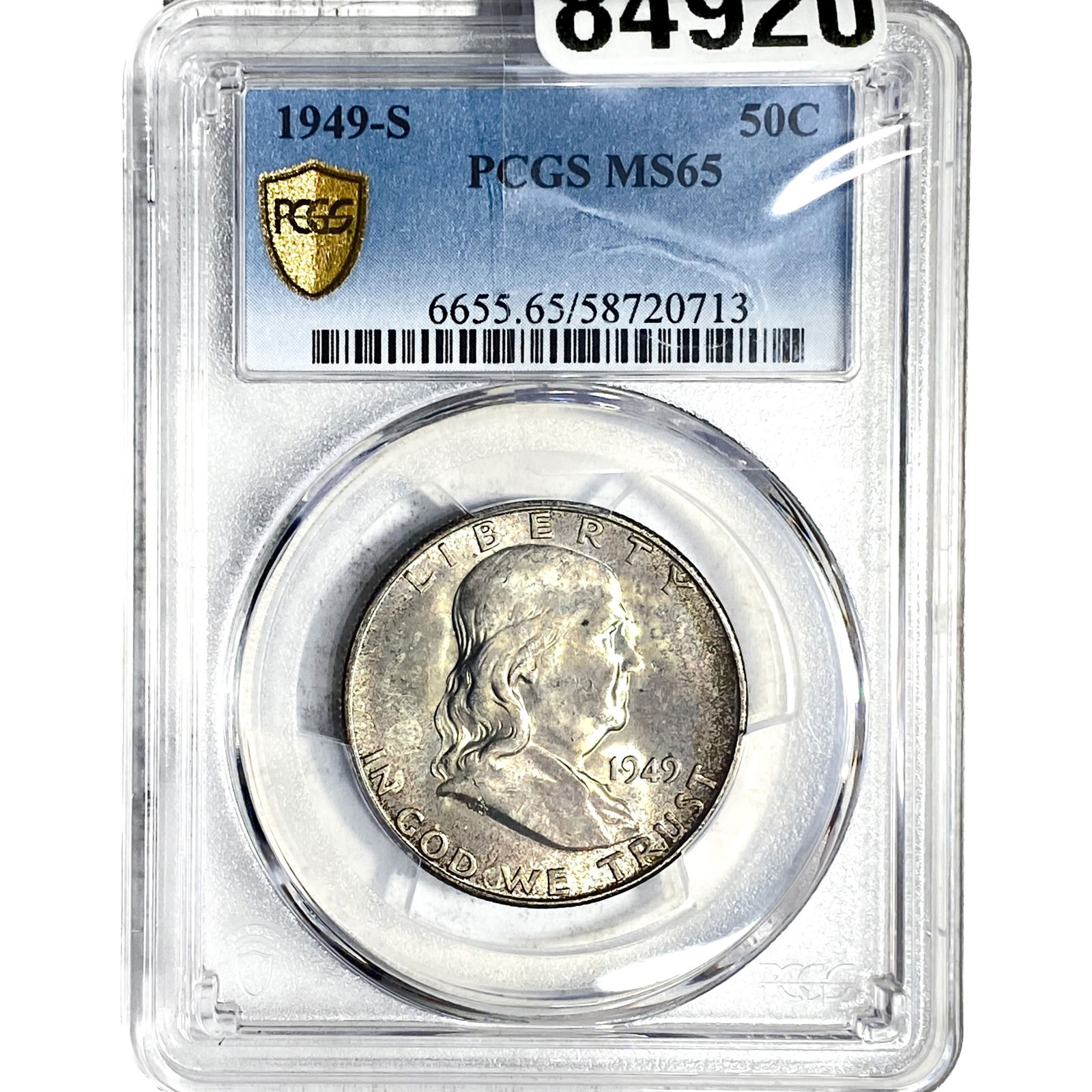 1949-S Franklin Half Dollar PCGS MS65: 1949-S Franklin Half Dollar PCGS MS65