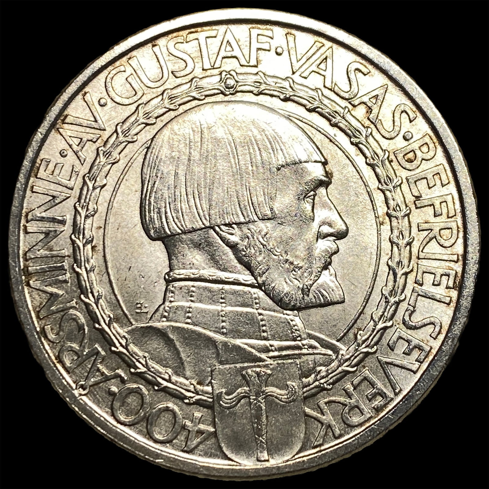 1921 Sweden Silver 2 Kroner UNCIRCULATED: 1921 Sweden Silver 2 Kroner UNCIRCULATED