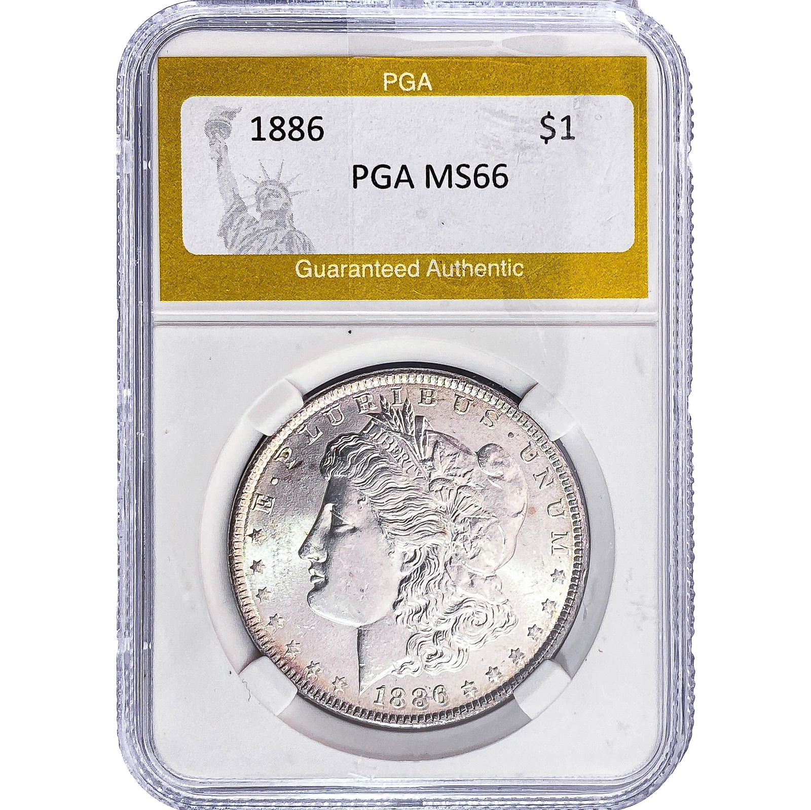 1886 Morgan Silver Dollar PGA MS66: 1886 Morgan Silver Dollar PGA MS66